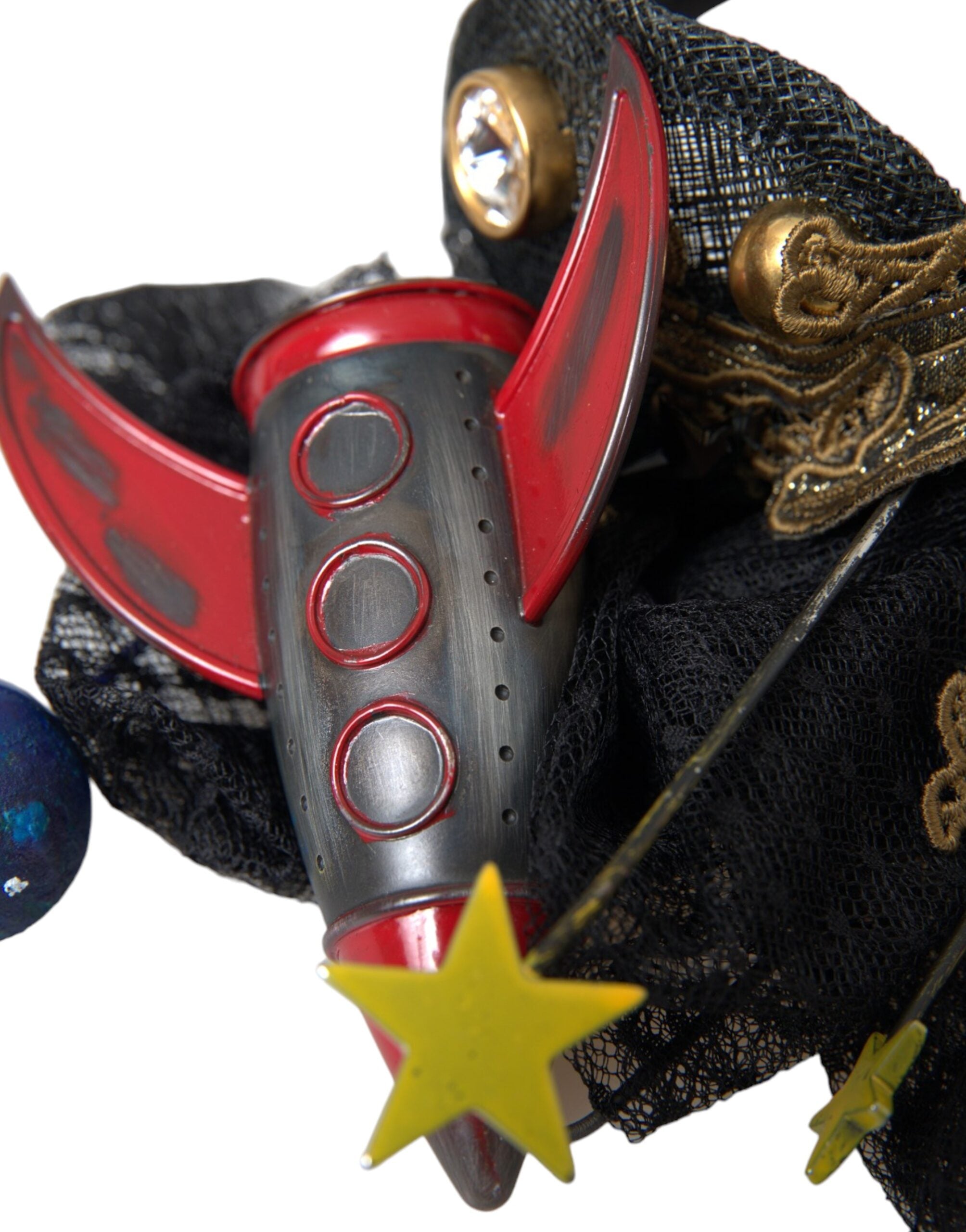 Dolce & Gabbana Missile Rocket Crystal Stars Headband Multicolor Diadem