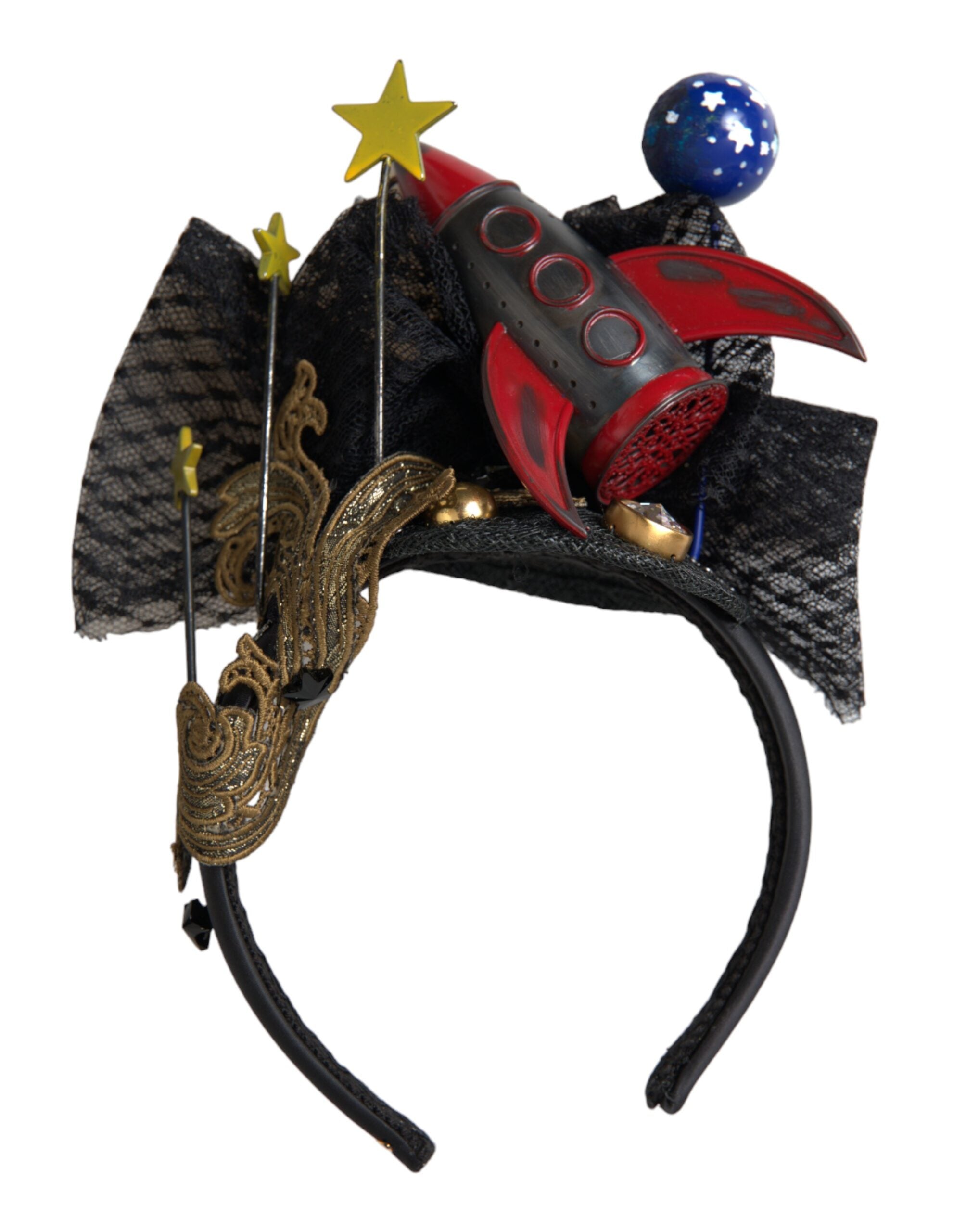Dolce & Gabbana Missile Rocket Crystal Stars Headband Multicolor Diadem