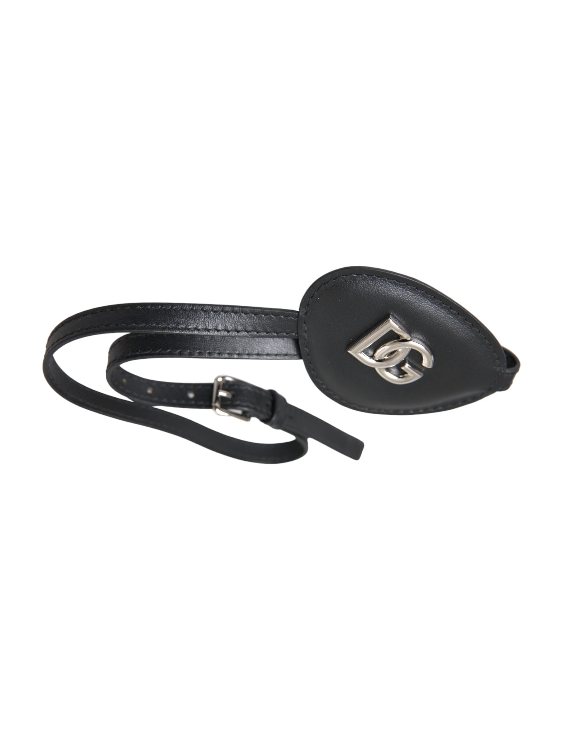 Dolce & Gabbana Calfskin Leather Metal Dg Logo Eye Black Patch