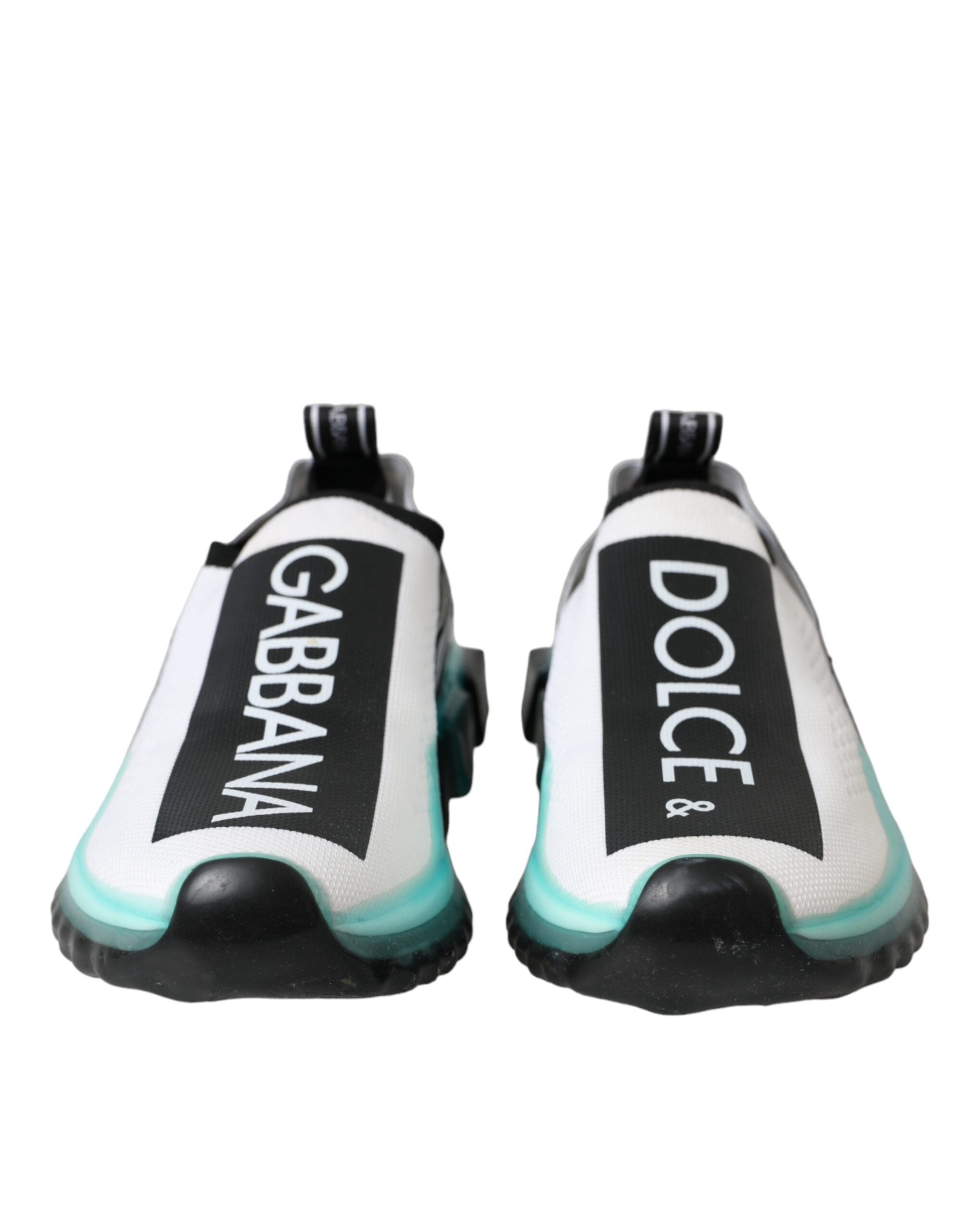 Dolce & Gabbana Black White Blue Slip On Sorrento Sneakers Shoes Glam Steals