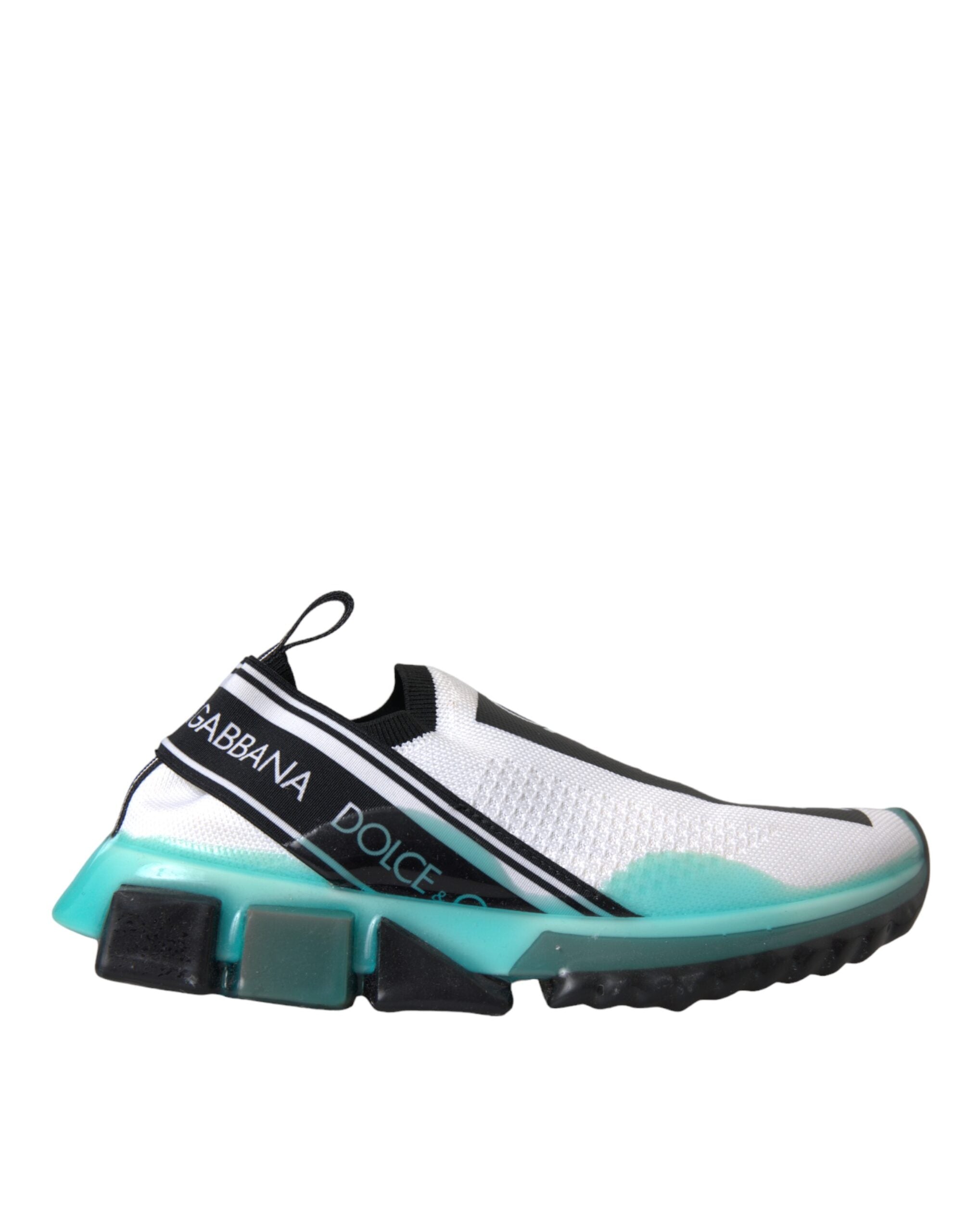 Dolce & Gabbana Black White Blue Slip On Sorrento Sneakers Shoes Glam Steals