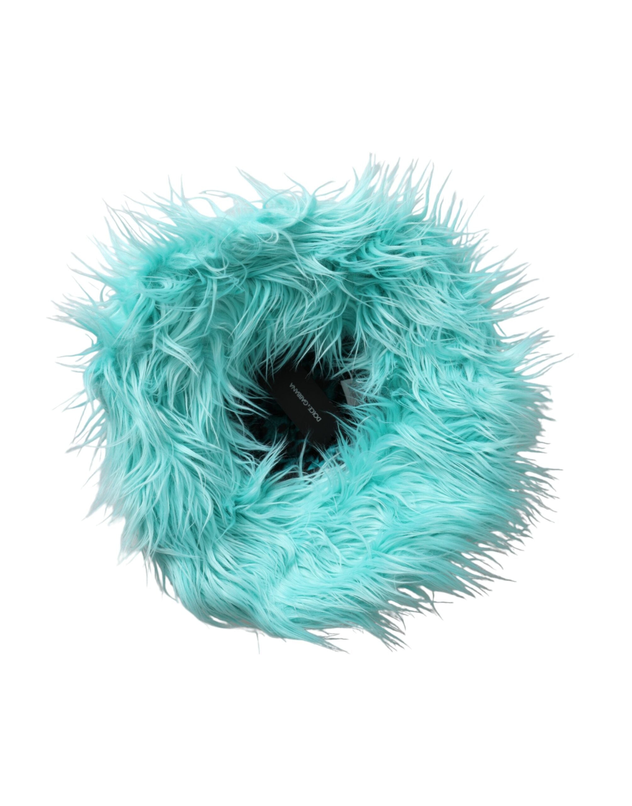 Dolce & Gabbana Acrylic Fur Womens Bucket Mint Green Hat