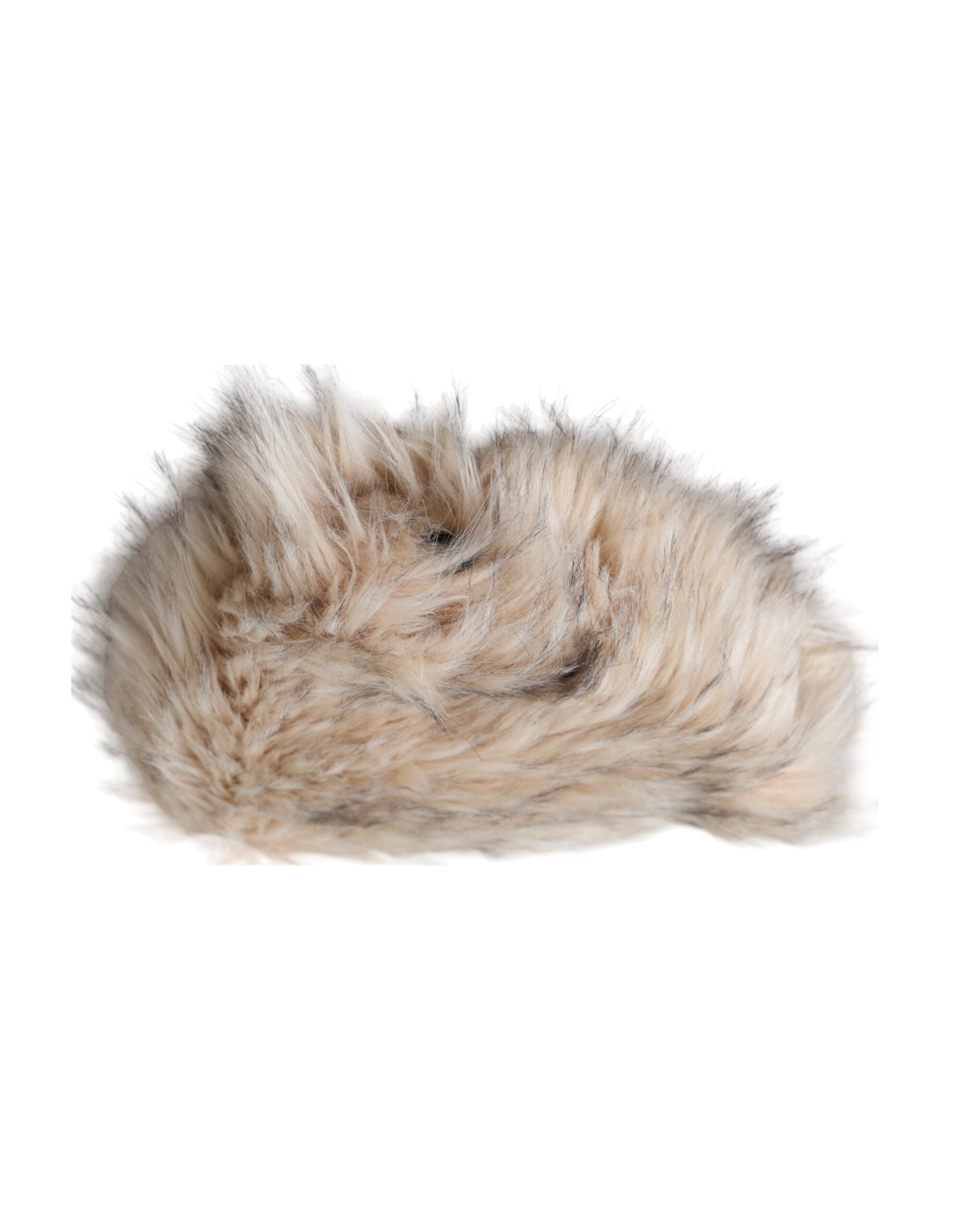 Dolce & Gabbana Acrylic Fur Women Bucket Beige Hat
