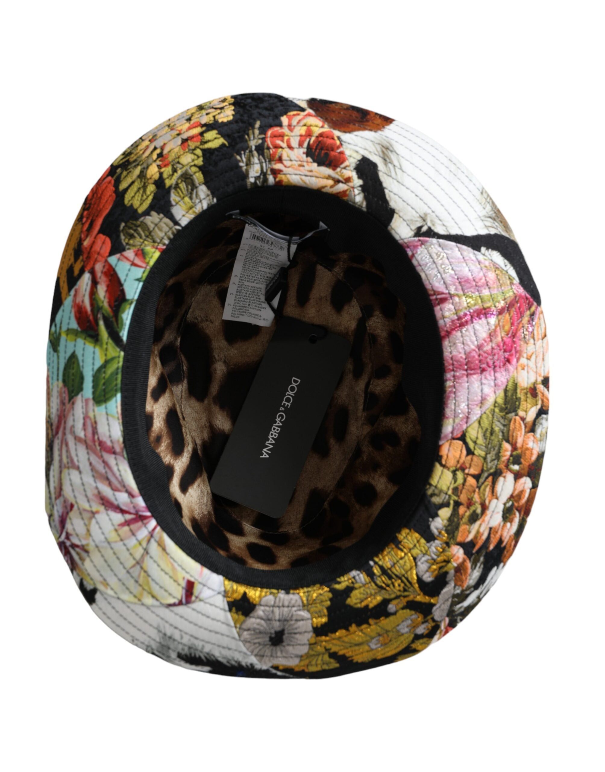Dolce & Gabbana Patchwork Women Fedora Wide Brim Multicolor Hat