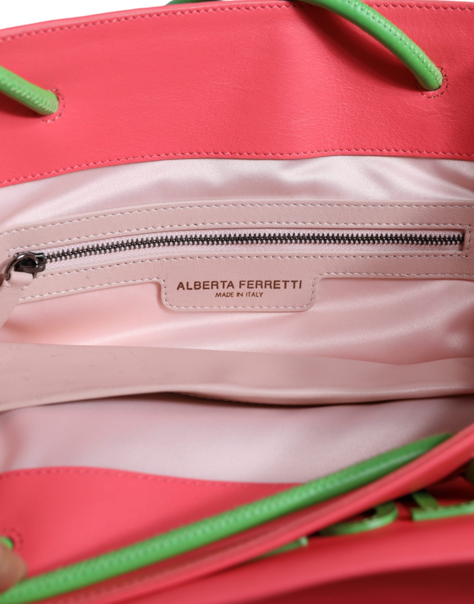 Alberta Ferretti Leather Weekend Wednesday Shopping Tote Pink Bag