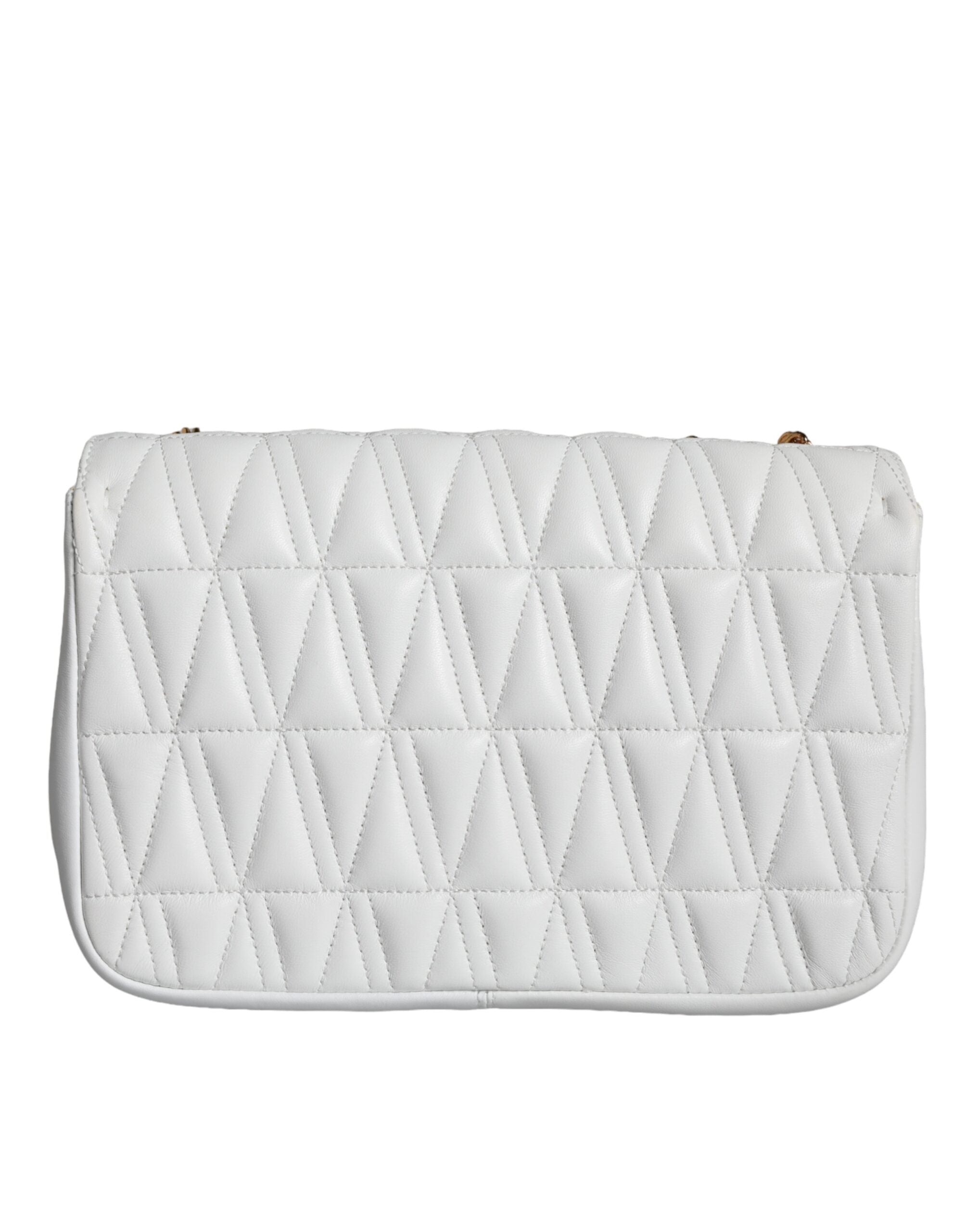 Versace Mini Nappa Leather Crossbody Shoulder White Bag