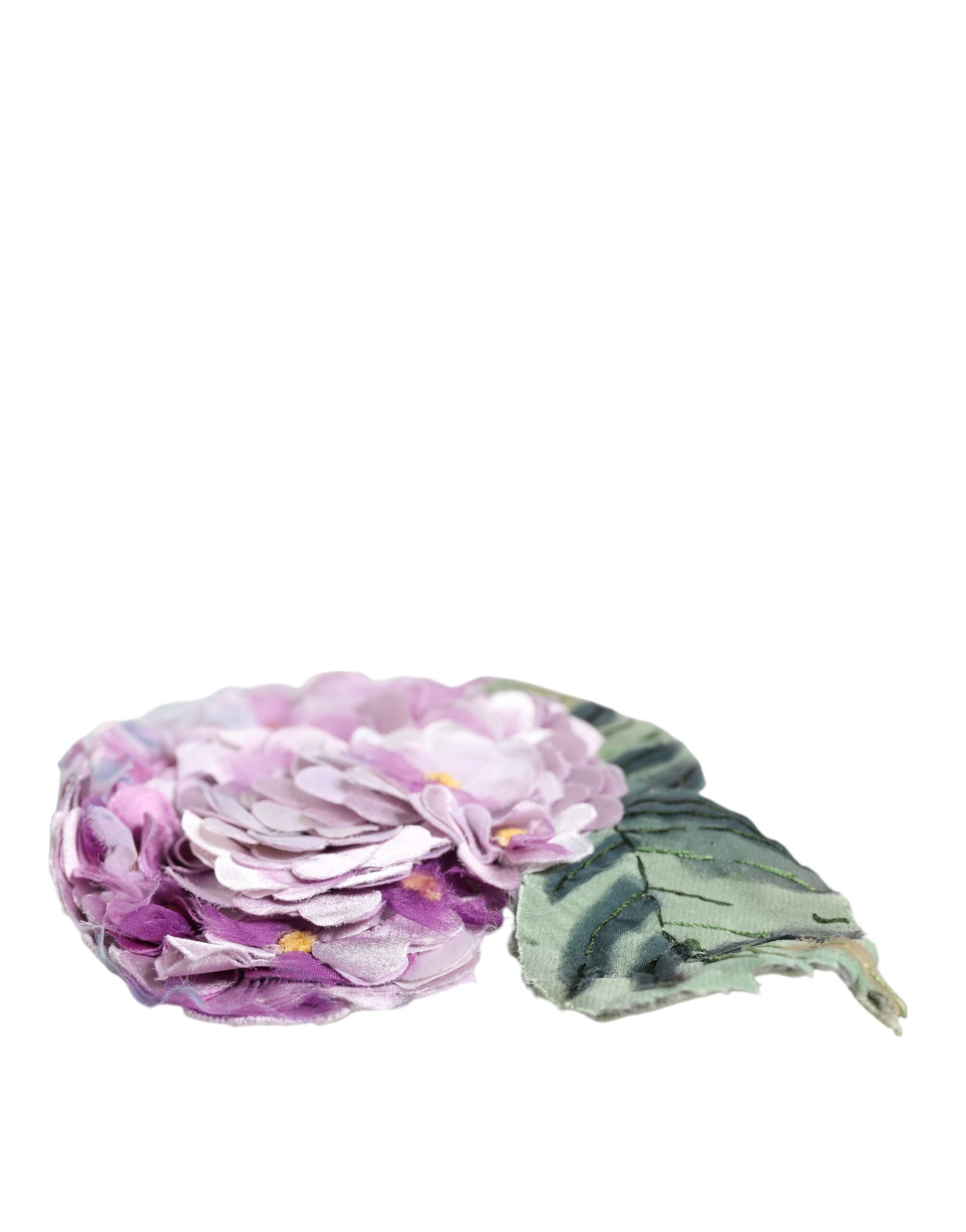 Dolce & Gabbana Hydrangea Brass Pin Multicolor Gold Brooch