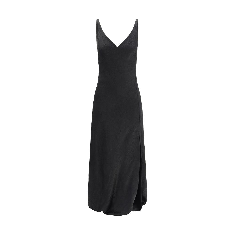 Alexander Mcqueen Cracked Finish Long Dress