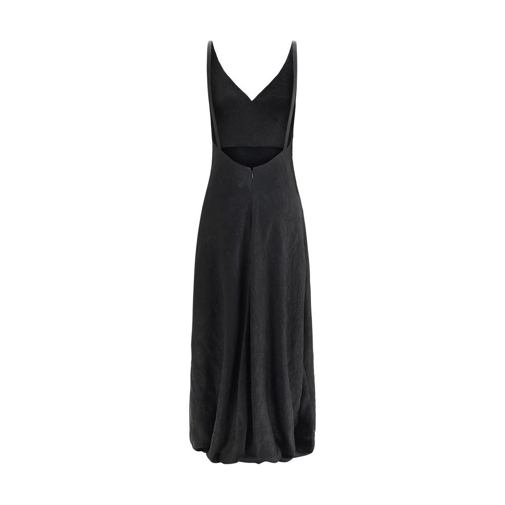 Alexander Mcqueen Cracked Finish Long Dress