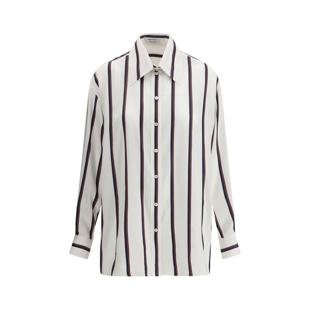 Alexander Mcqueen Silk Striped Shirt