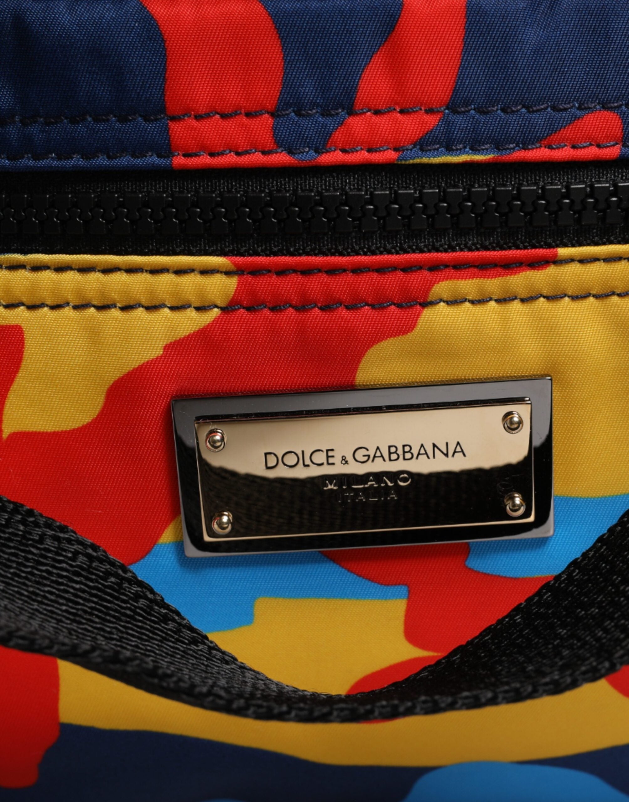 Dolce & Gabbana Camouflage Nylon Shopping Tote Multicolor Bag