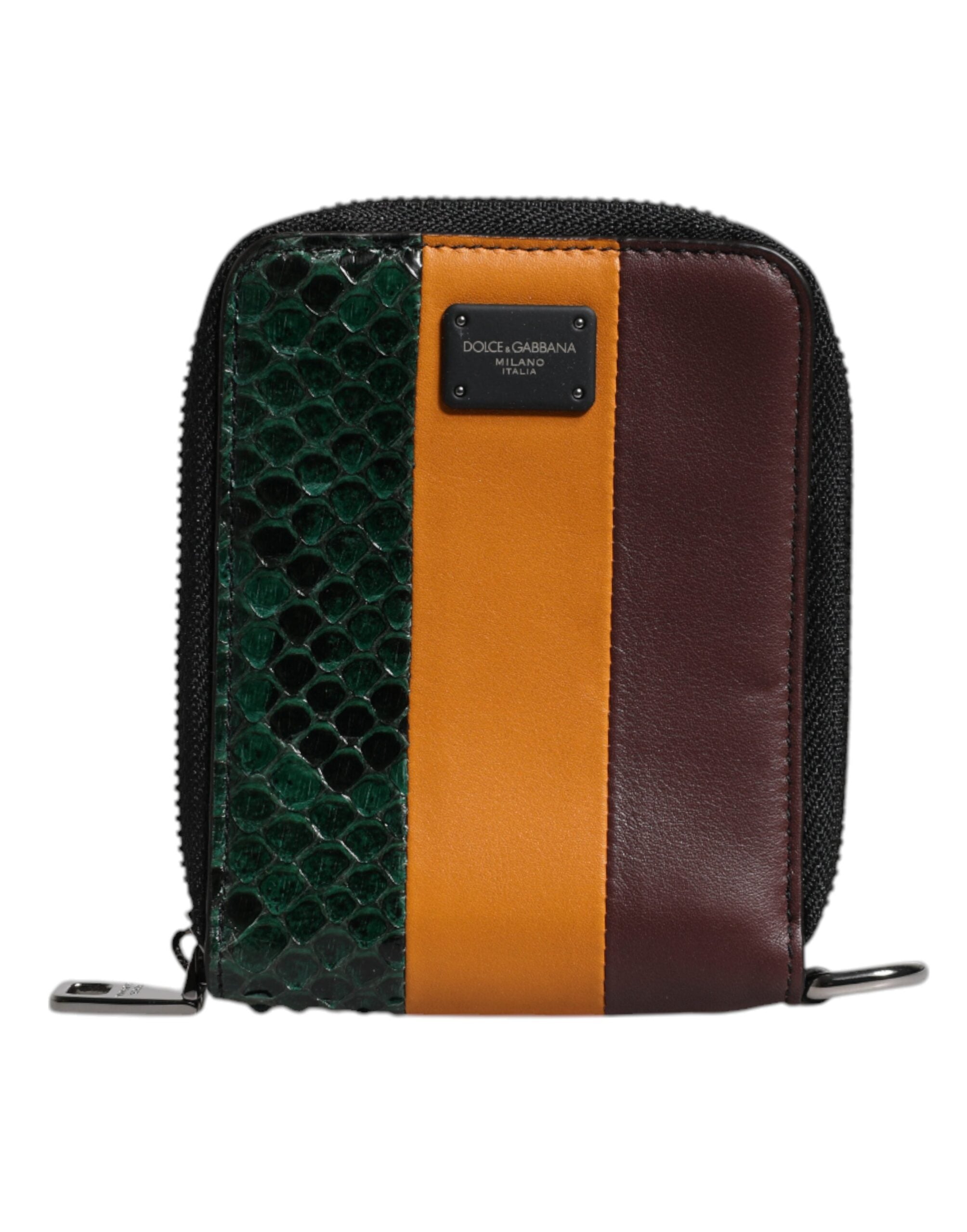 Dolce & Gabbana Exotic Leather Dg Bifold Card Holder Multicolor Wallet