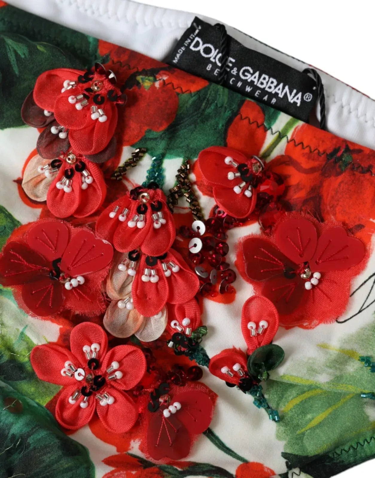 Dolce & Gabbana Geranium Swim Bottom Beachwear Multicolor Bikini