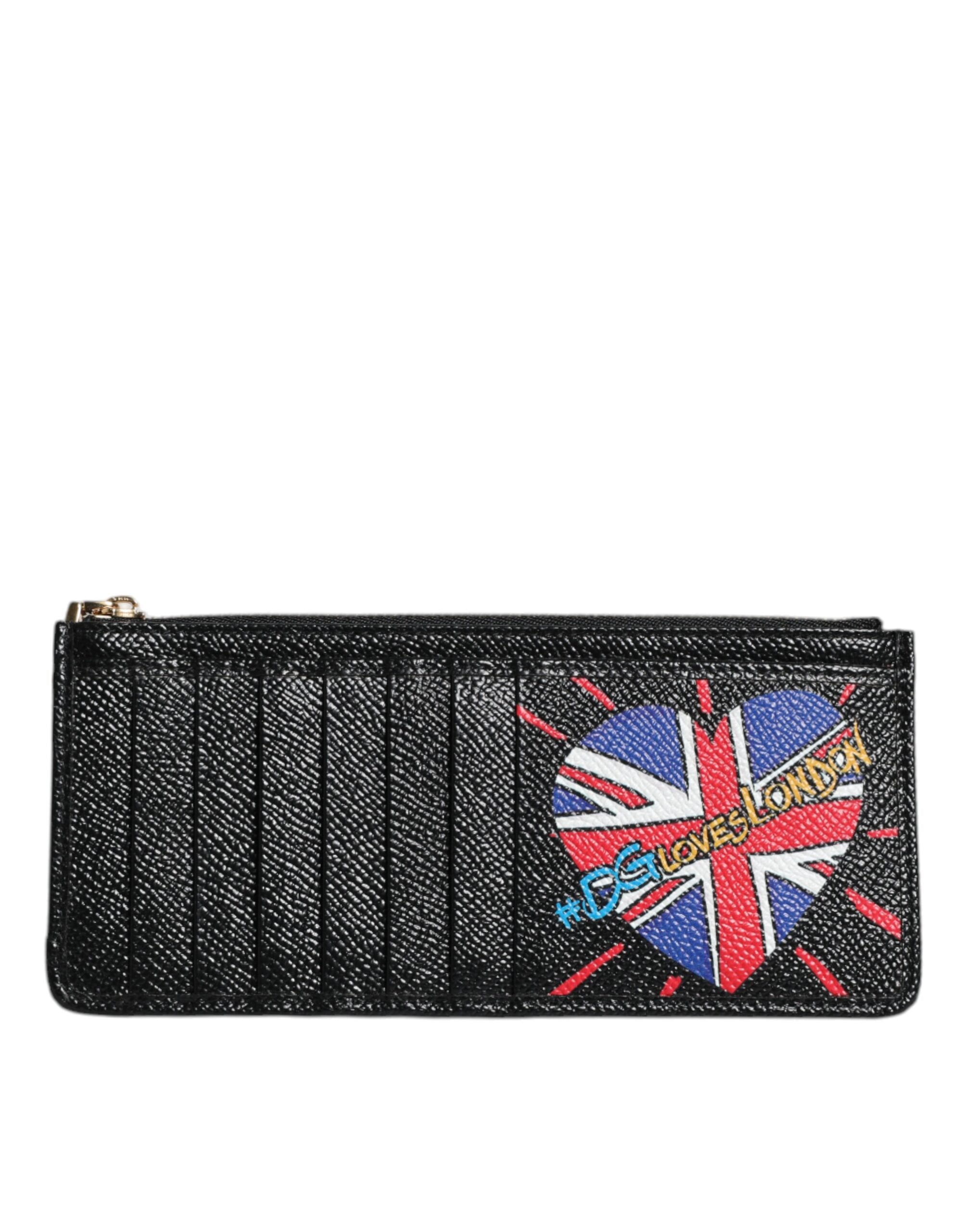Dolce & Gabbana Leather #Dgloveslondon Cardholder Case Black Wallet
