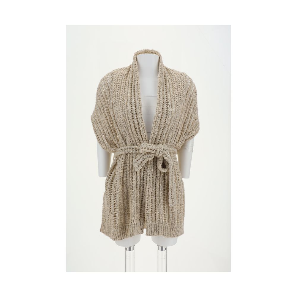 Brunello Cucinelli Perforated Cardigan With Sequins
