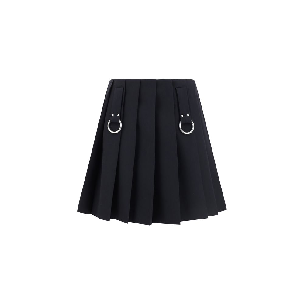 Prada Wool Pleated Mini Skirt