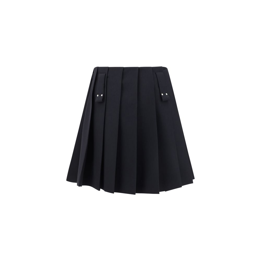 Prada Wool Pleated Mini Skirt