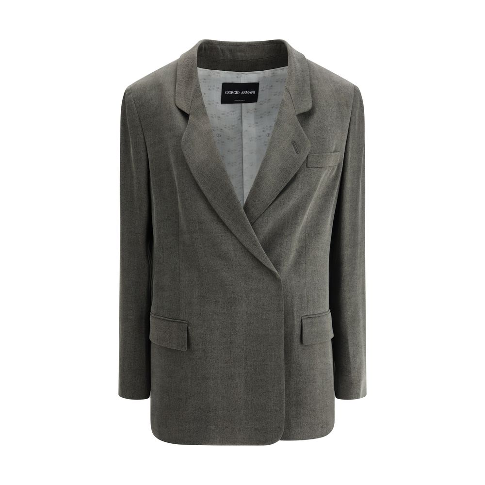 Giorgio Armani Double-Breasted Satin Blazer