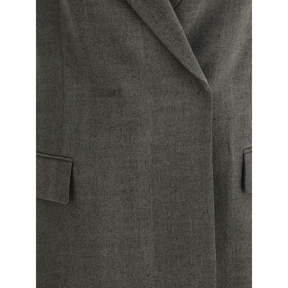 Giorgio Armani Double-Breasted Satin Blazer