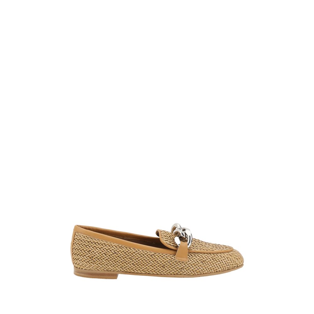 Casadei Woven Leather Loafers