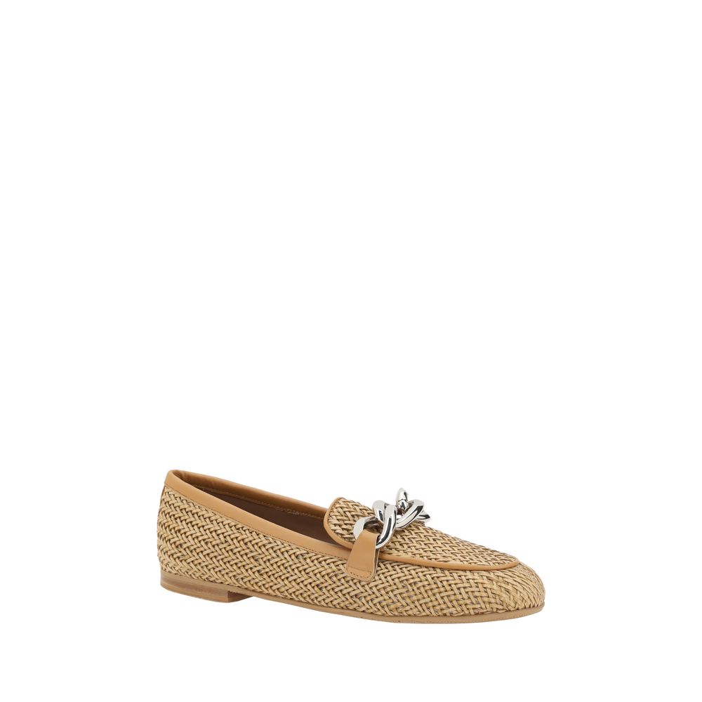 Casadei Woven Leather Loafers