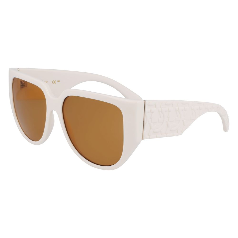 Ferragamo Bio Injected White Sunglasses