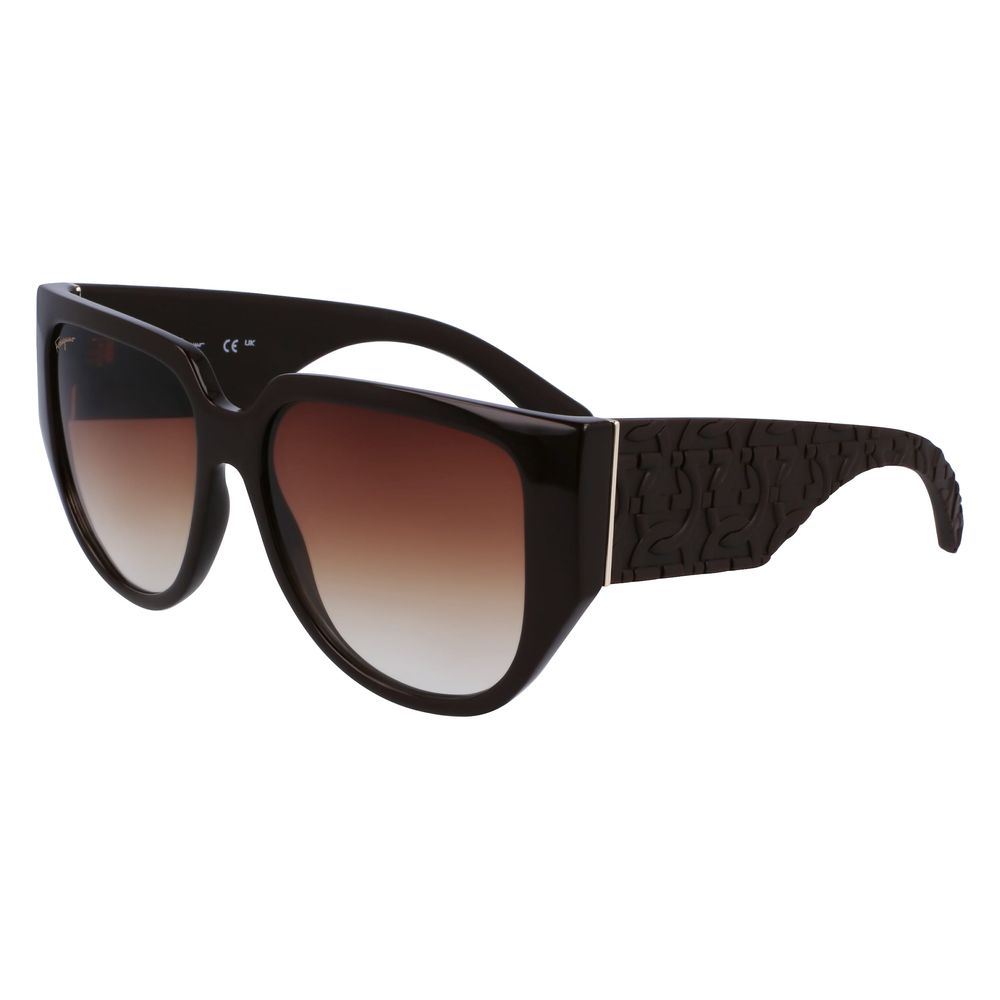 Ferragamo Bio Injected Brown Sunglasses