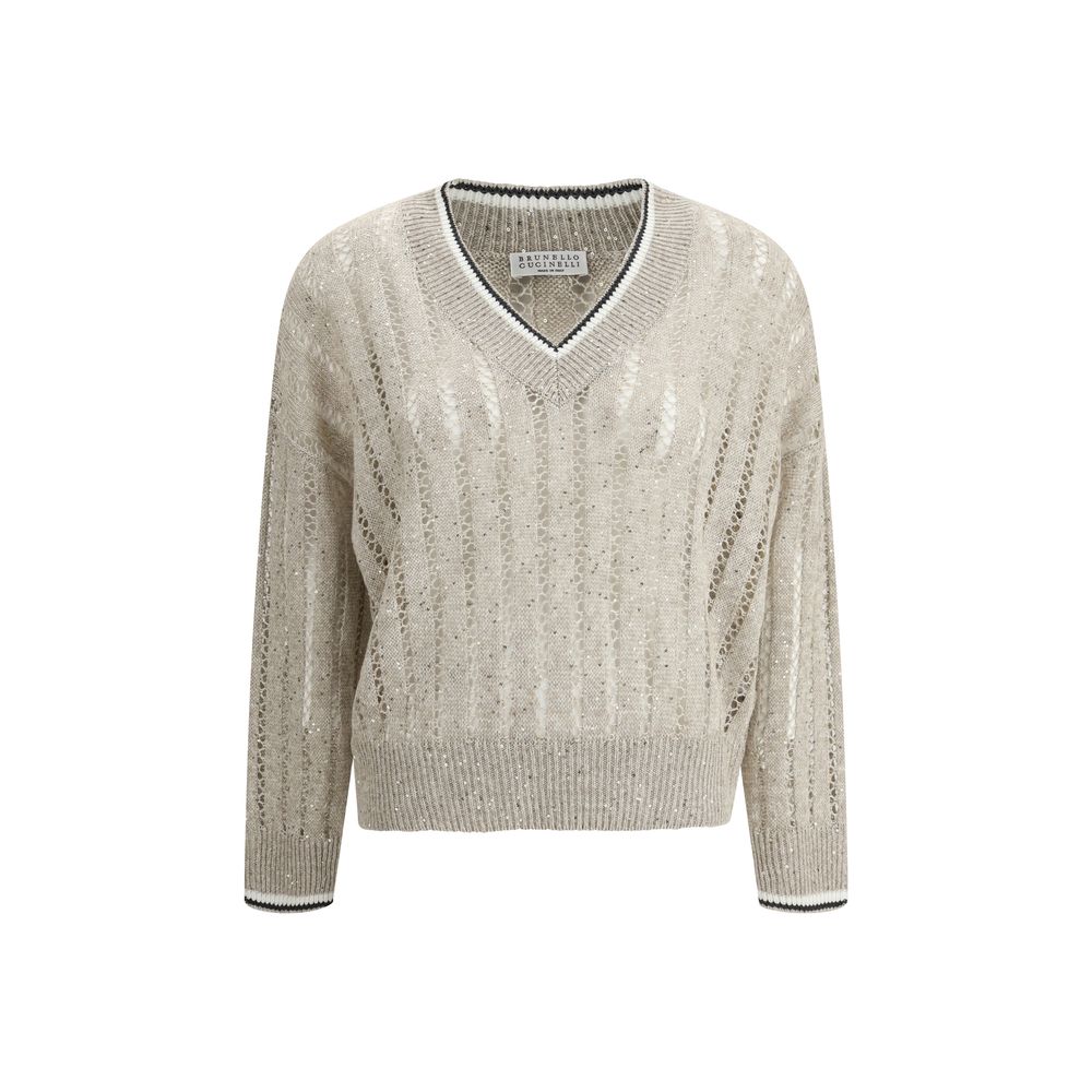 Brunello Cucinelli Perforated Sweater With Sequins
