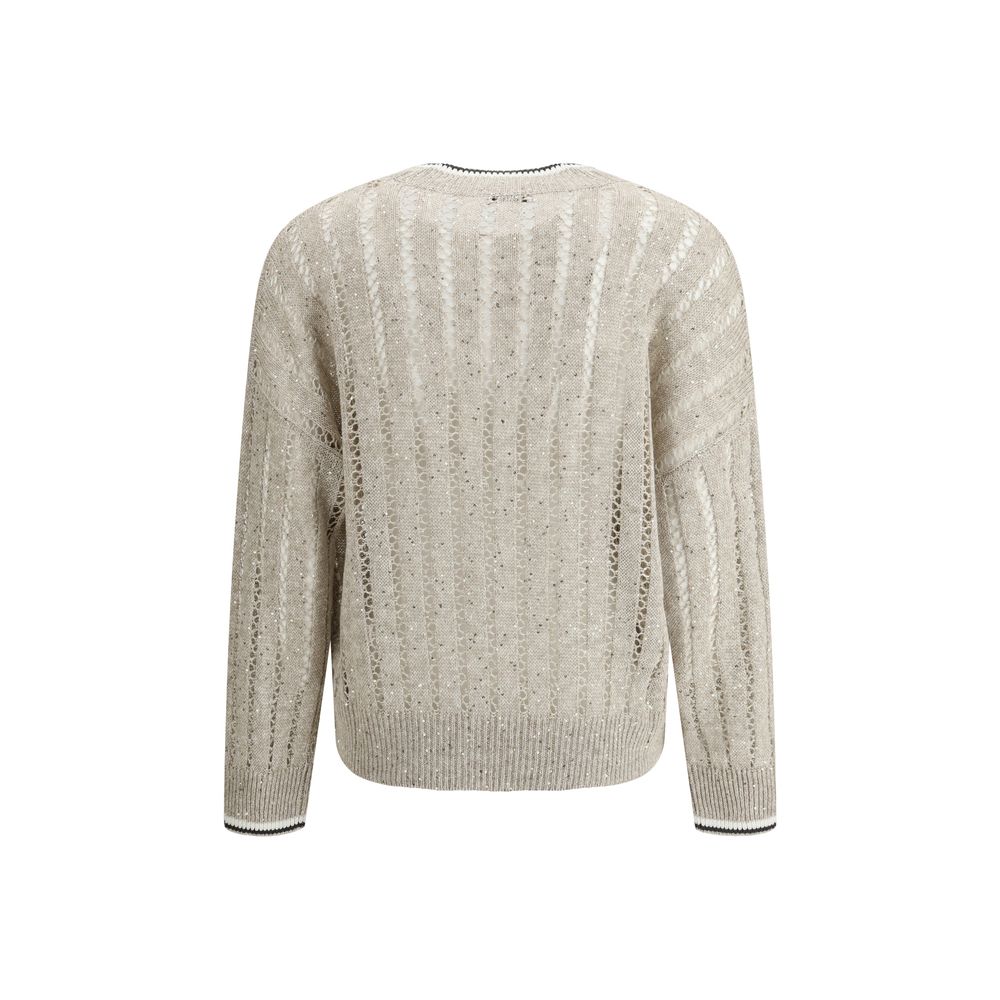 Brunello Cucinelli Perforated Sweater With Sequins