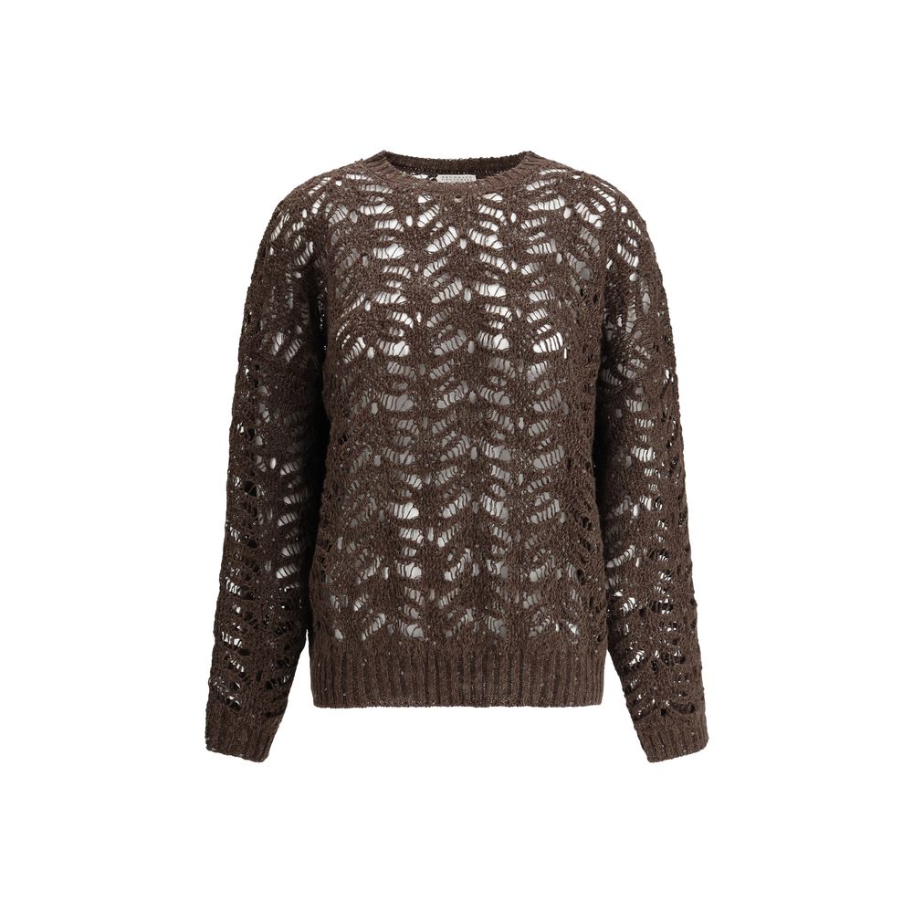 Brunello Cucinelli Perforated Sweater With Sequins