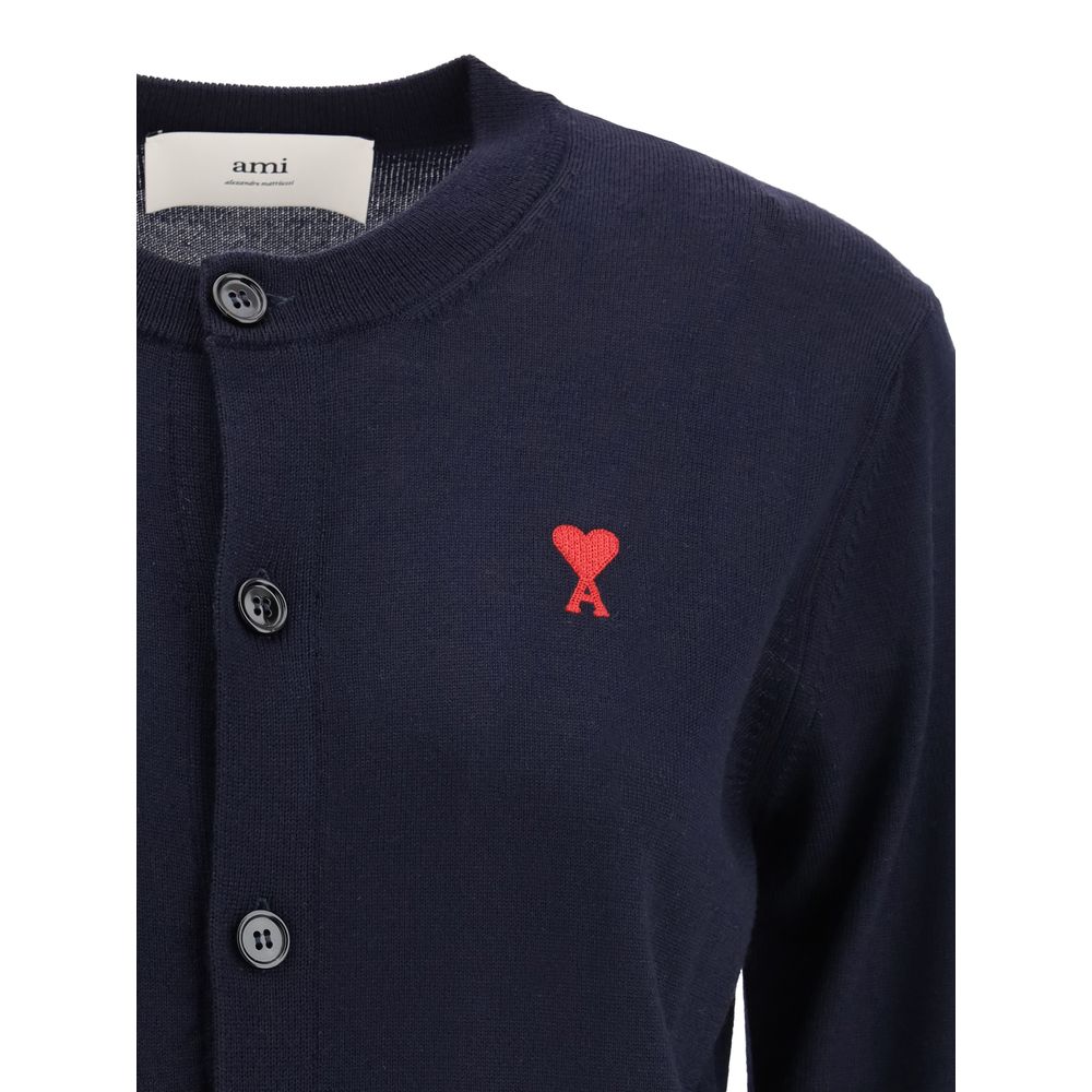 Ami Paris Wool Logo Cardigan