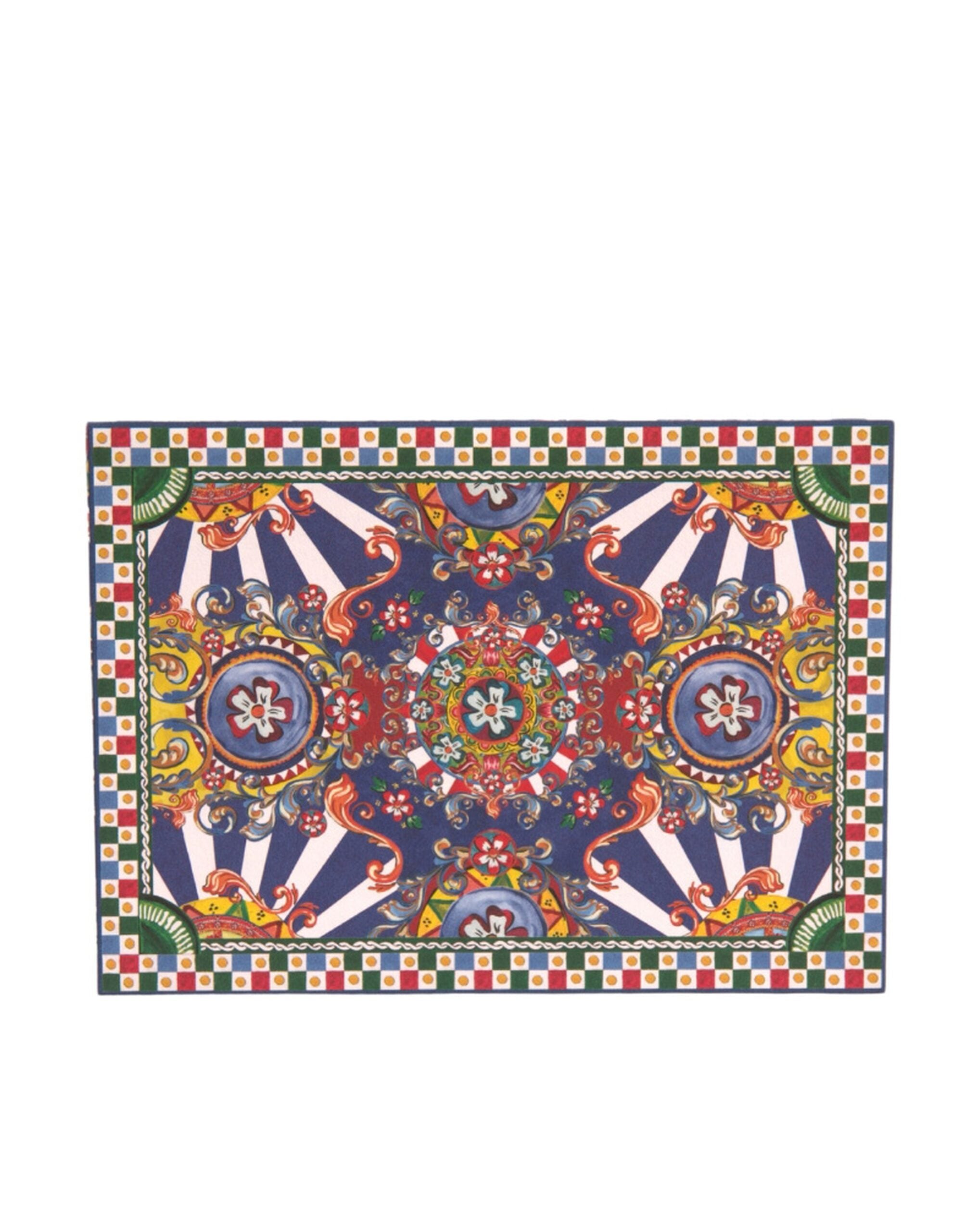 Dolce & Gabbana Carretto Siciliano Envelope Post Card Multicolor Holder