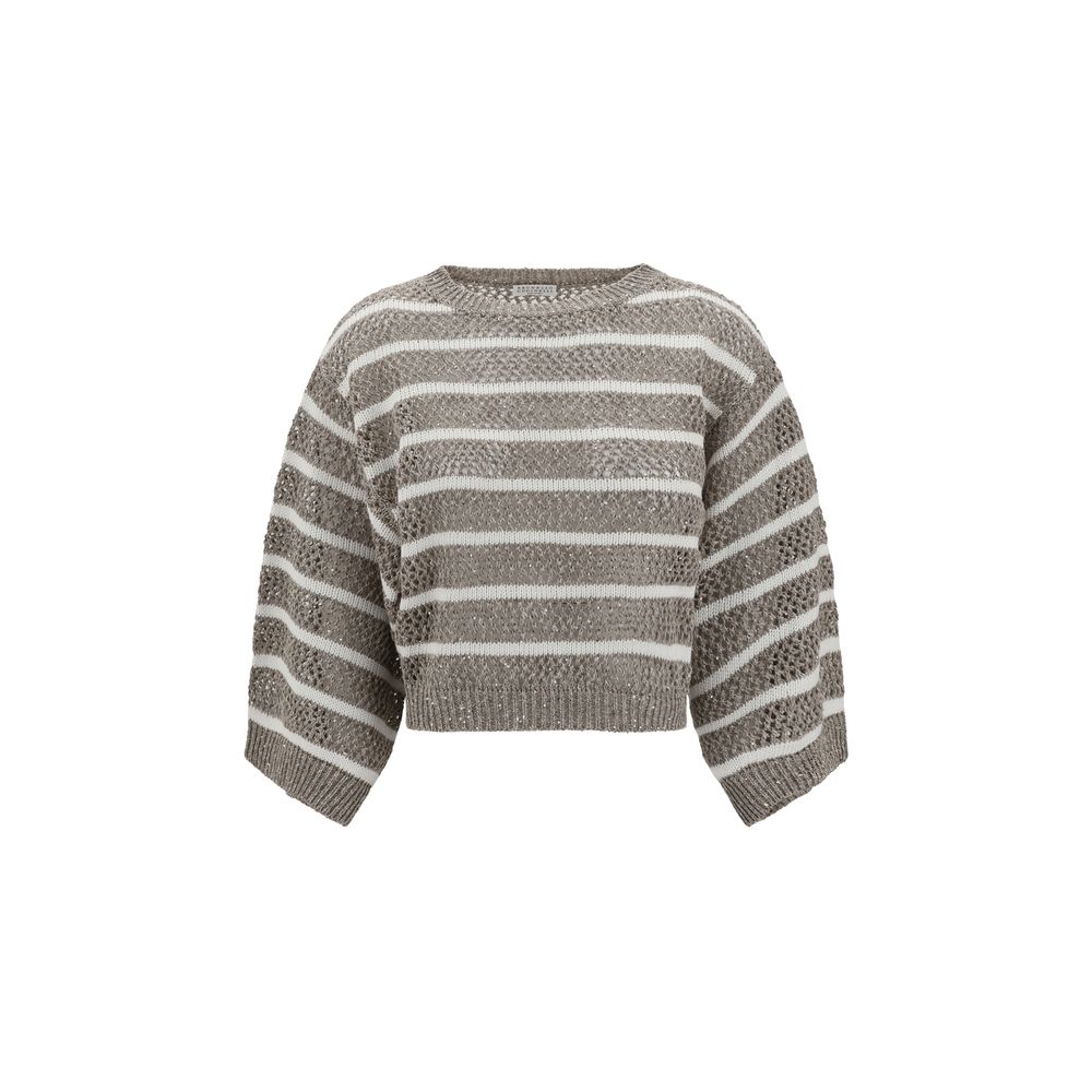 Brunello Cucinelli Sweater In Perforated Knit