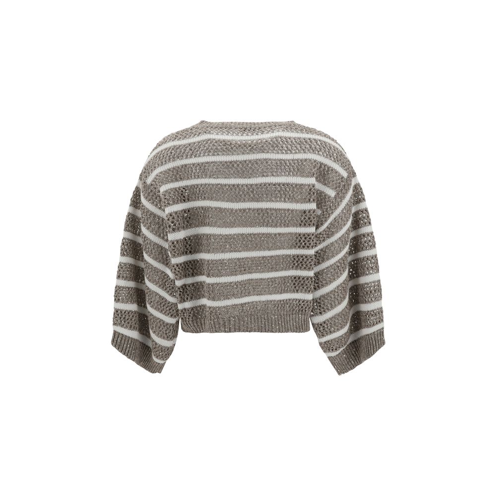 Brunello Cucinelli Sweater In Perforated Knit