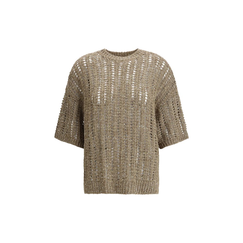 Brunello Cucinelli Sweater In Perforated Knit