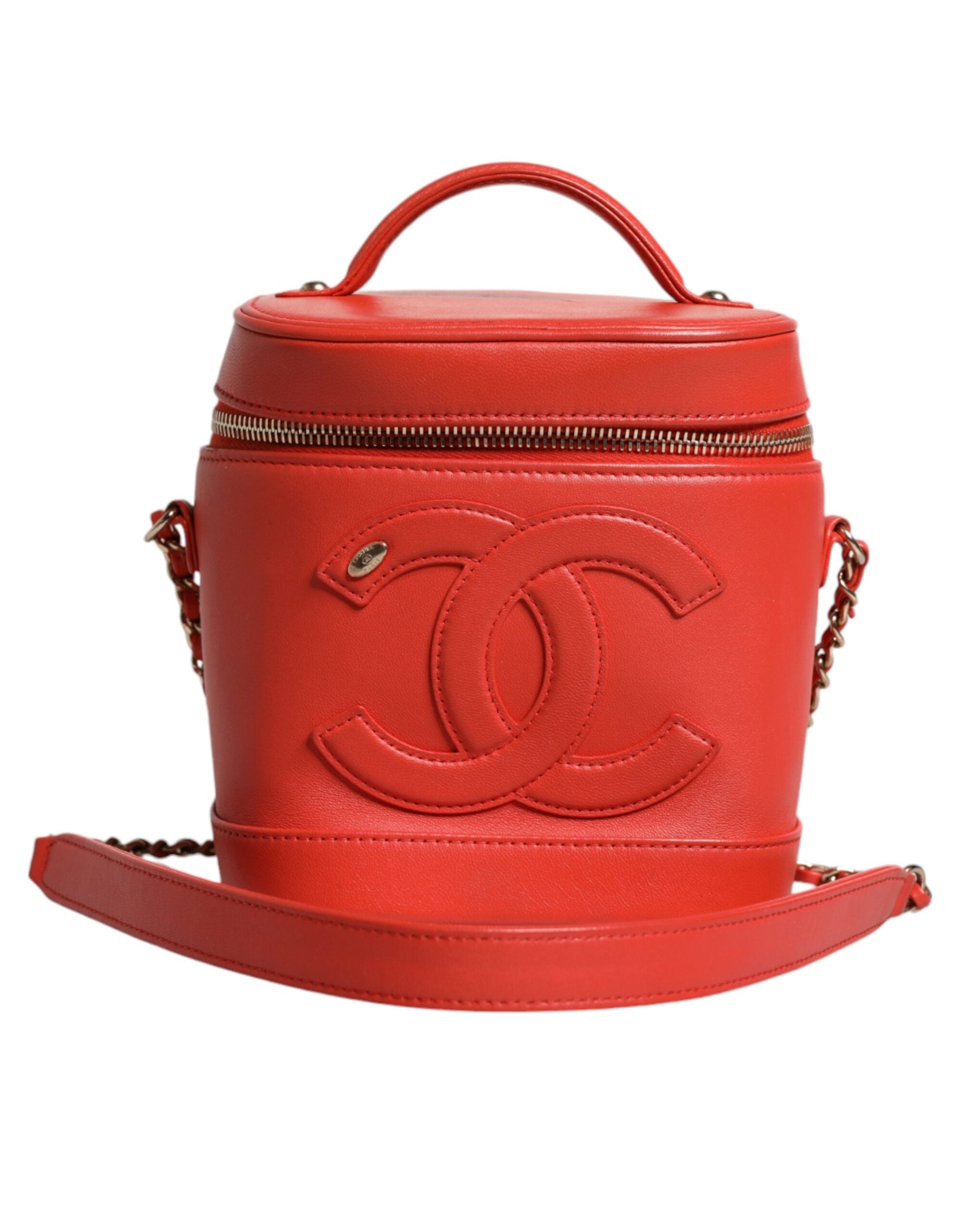 Chanel Coco Mark Vanity Chain Shoulder Hand Orange Purse