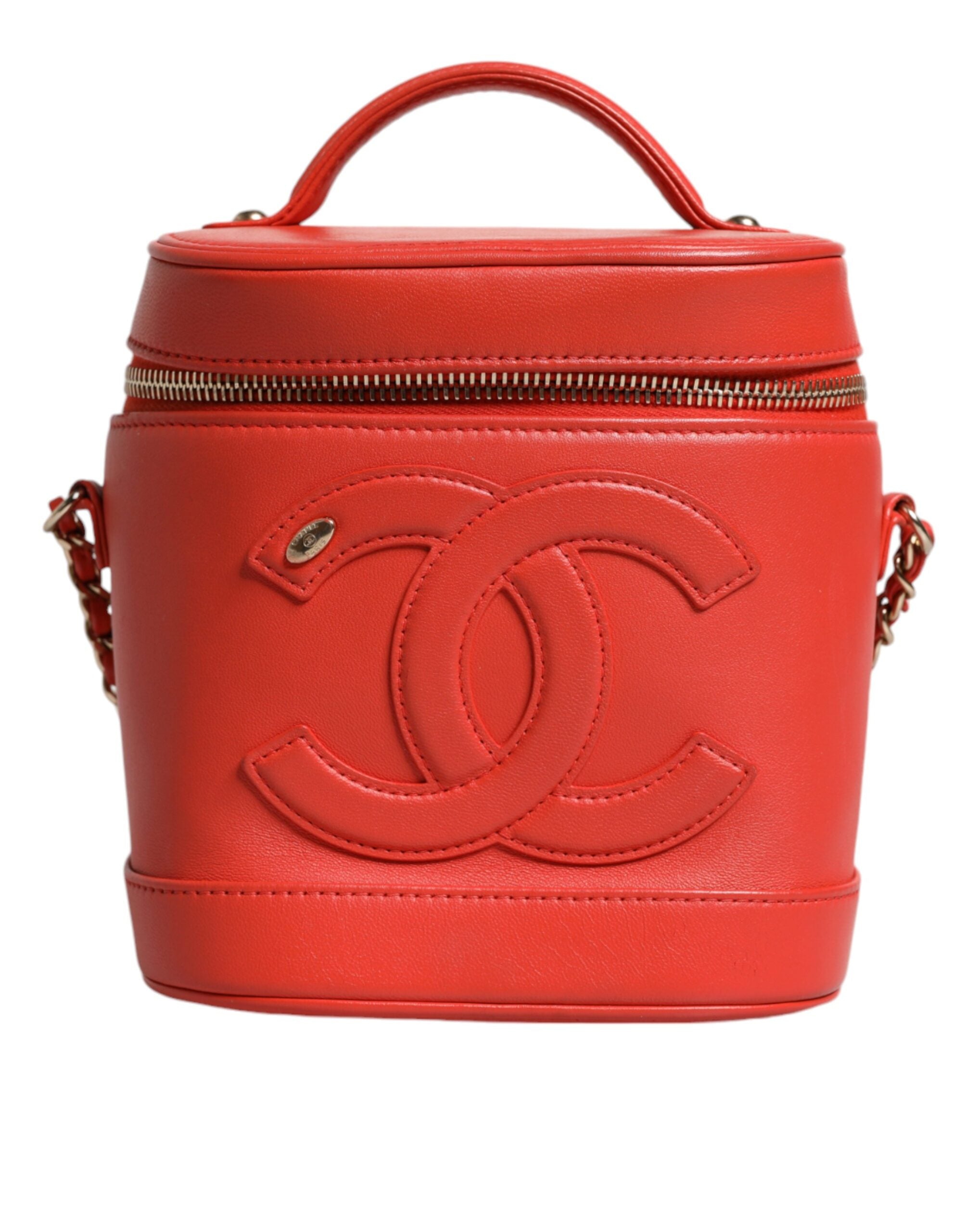 Chanel Coco Mark Vanity Chain Shoulder Hand Orange Purse