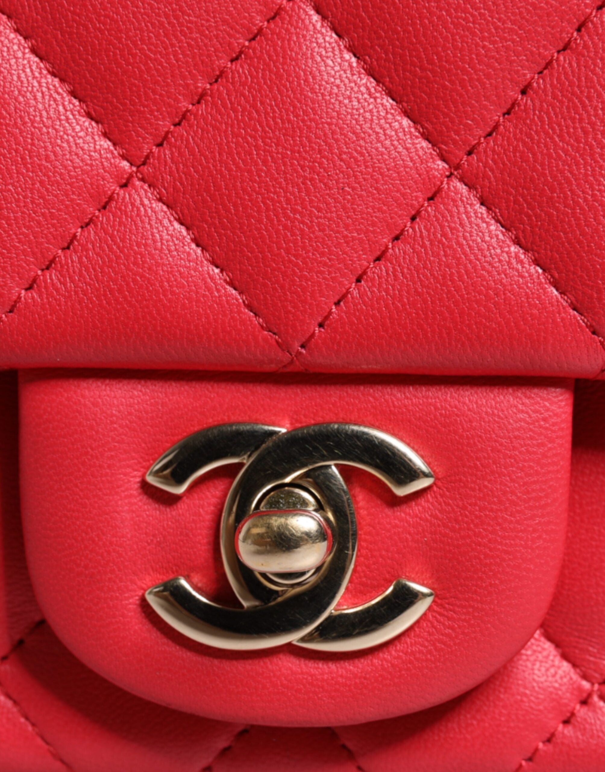 Chanel Matelasse Chain Shoulder Lambskin Purse Pink Mini