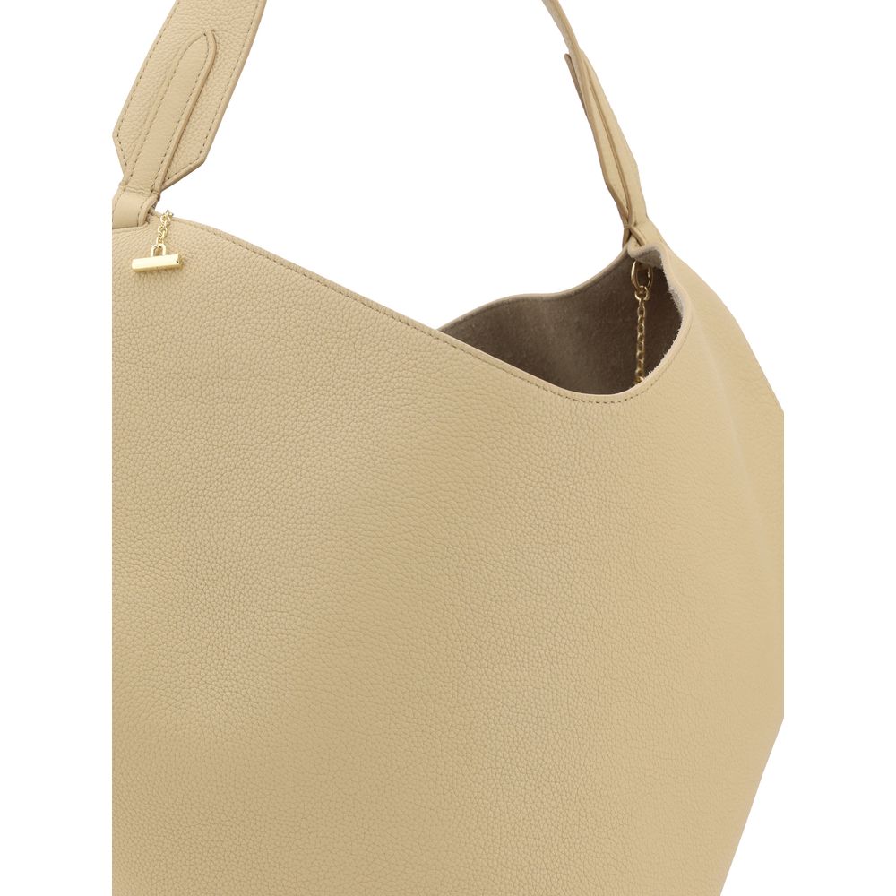 Khaite Leather Lotus Small Shoulder Bag