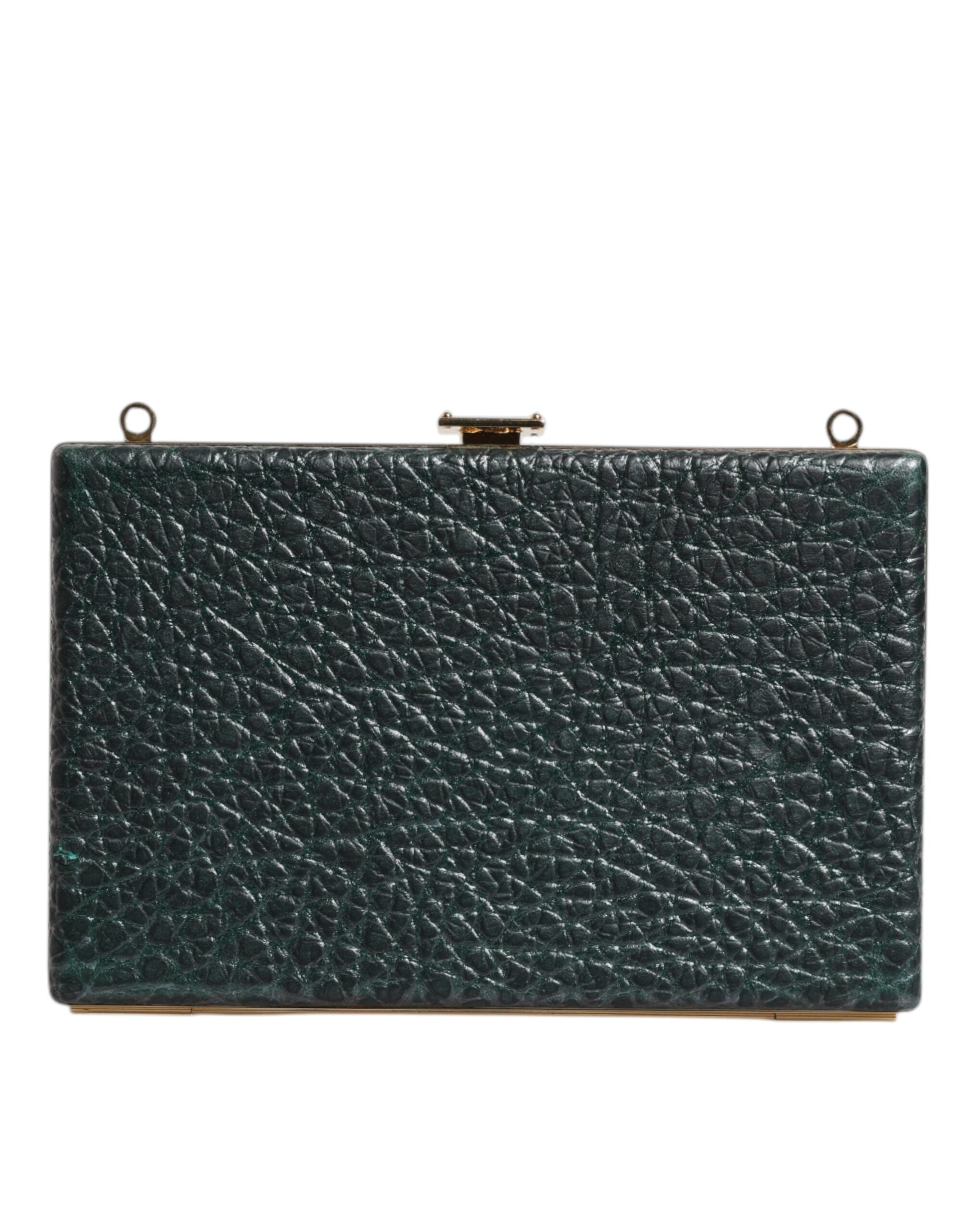 Dolce & Gabbana Leather Clutch Evening Crossbody Black Bag