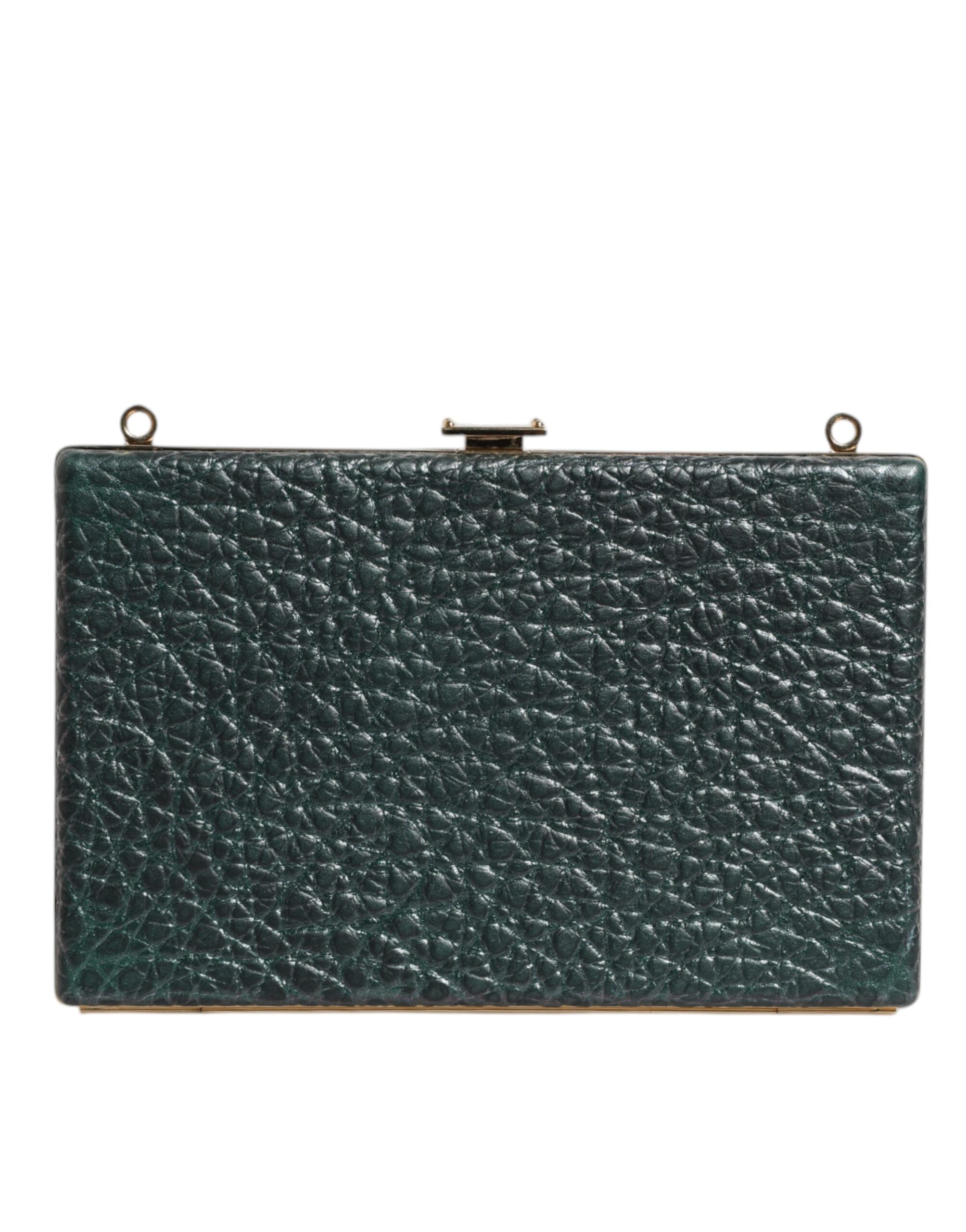 Dolce & Gabbana Leather Clutch Evening Crossbody Black Bag