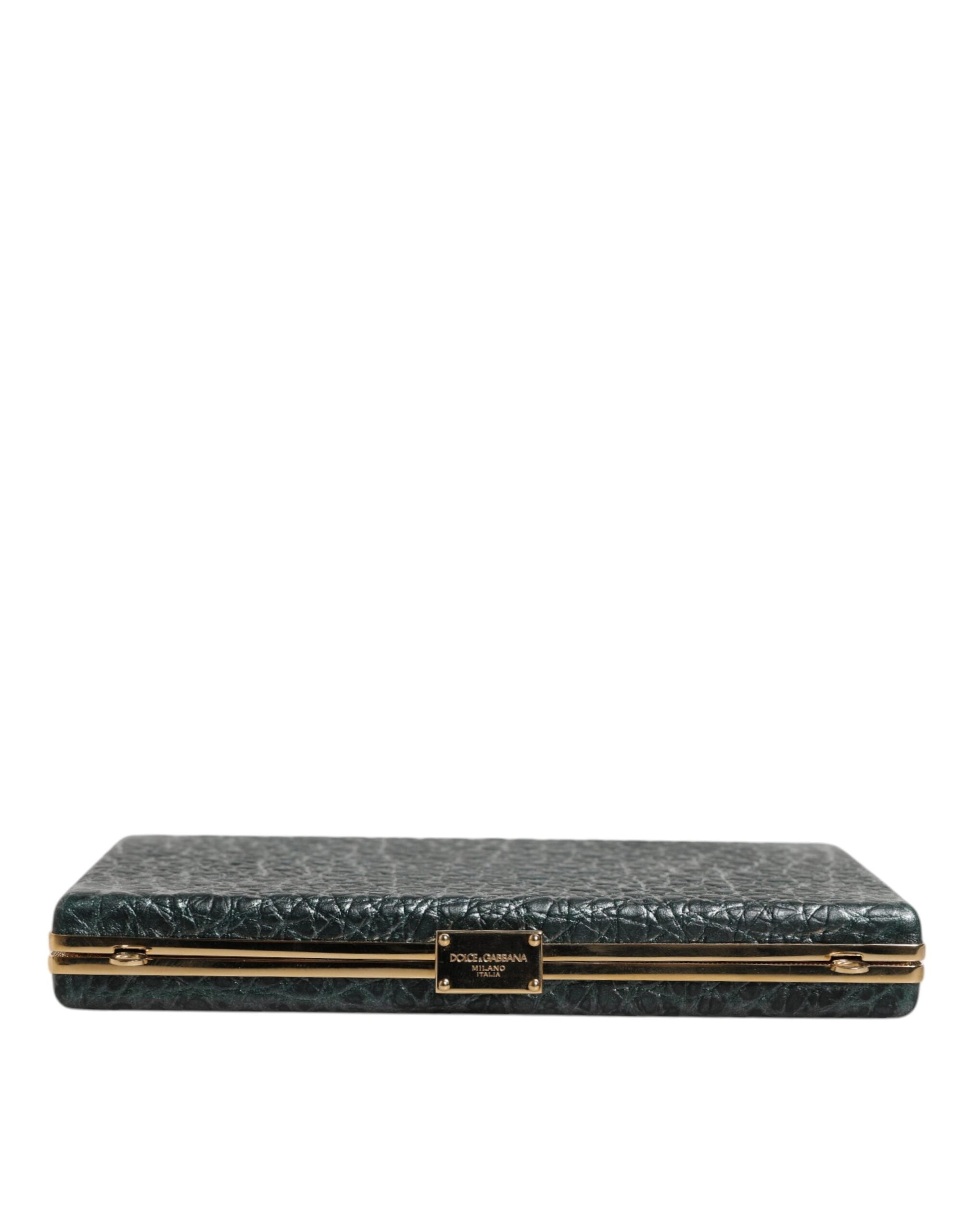 Dolce & Gabbana Leather Clutch Evening Crossbody Black Bag