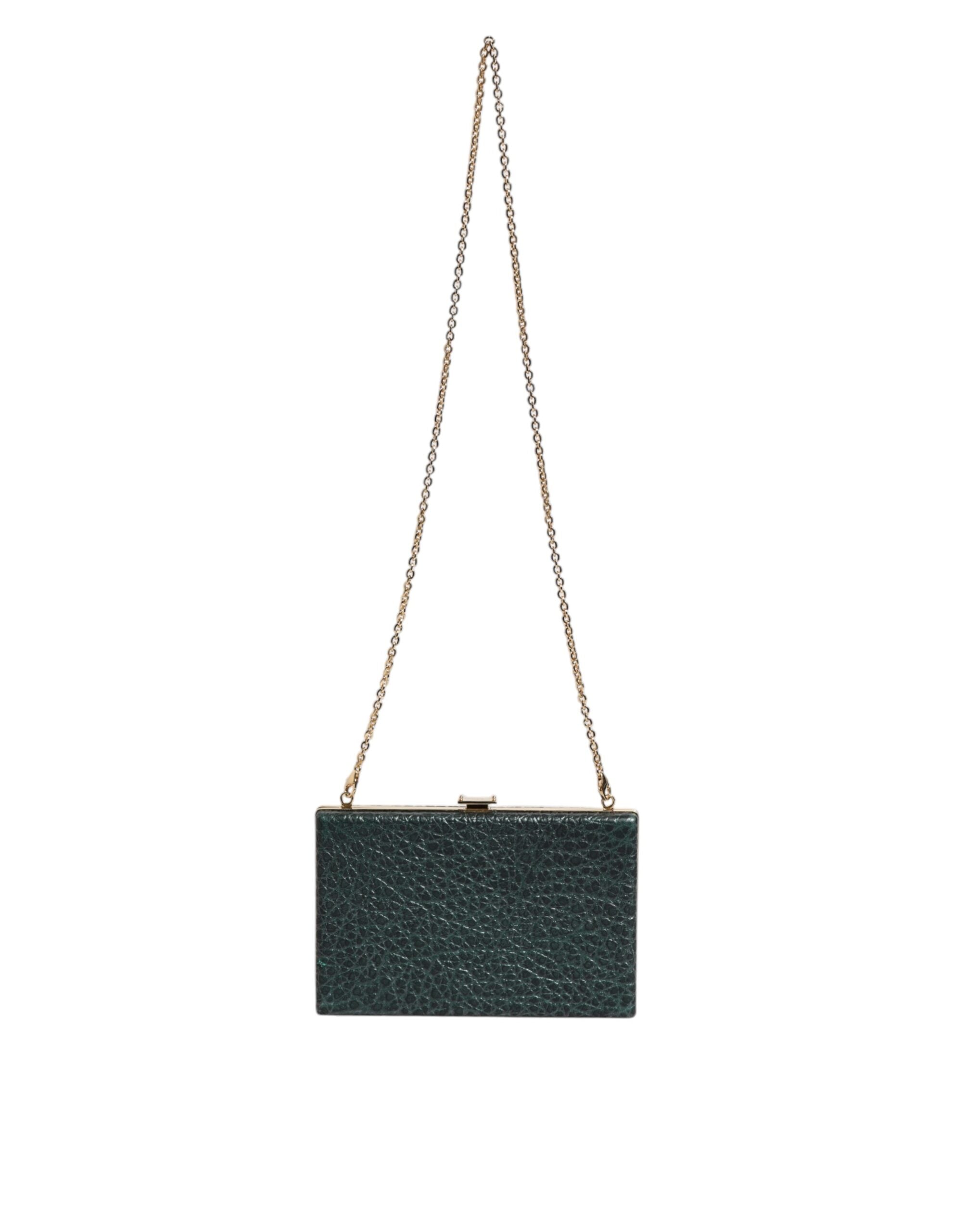 Dolce & Gabbana Leather Clutch Evening Crossbody Black Bag