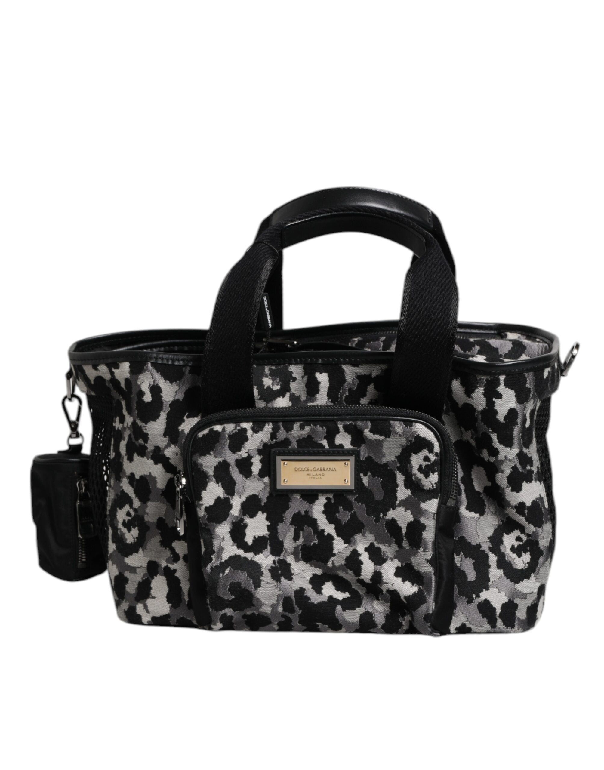 Dolce & Gabbana Leopard Print Pet Carry Logo Plaque Multicolor Bag