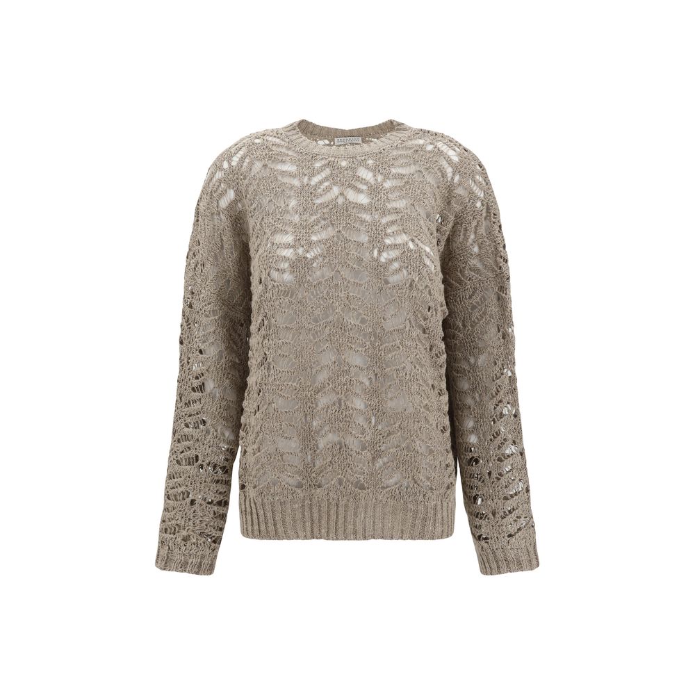 Brunello Cucinelli Perforated Sweater With Sequins