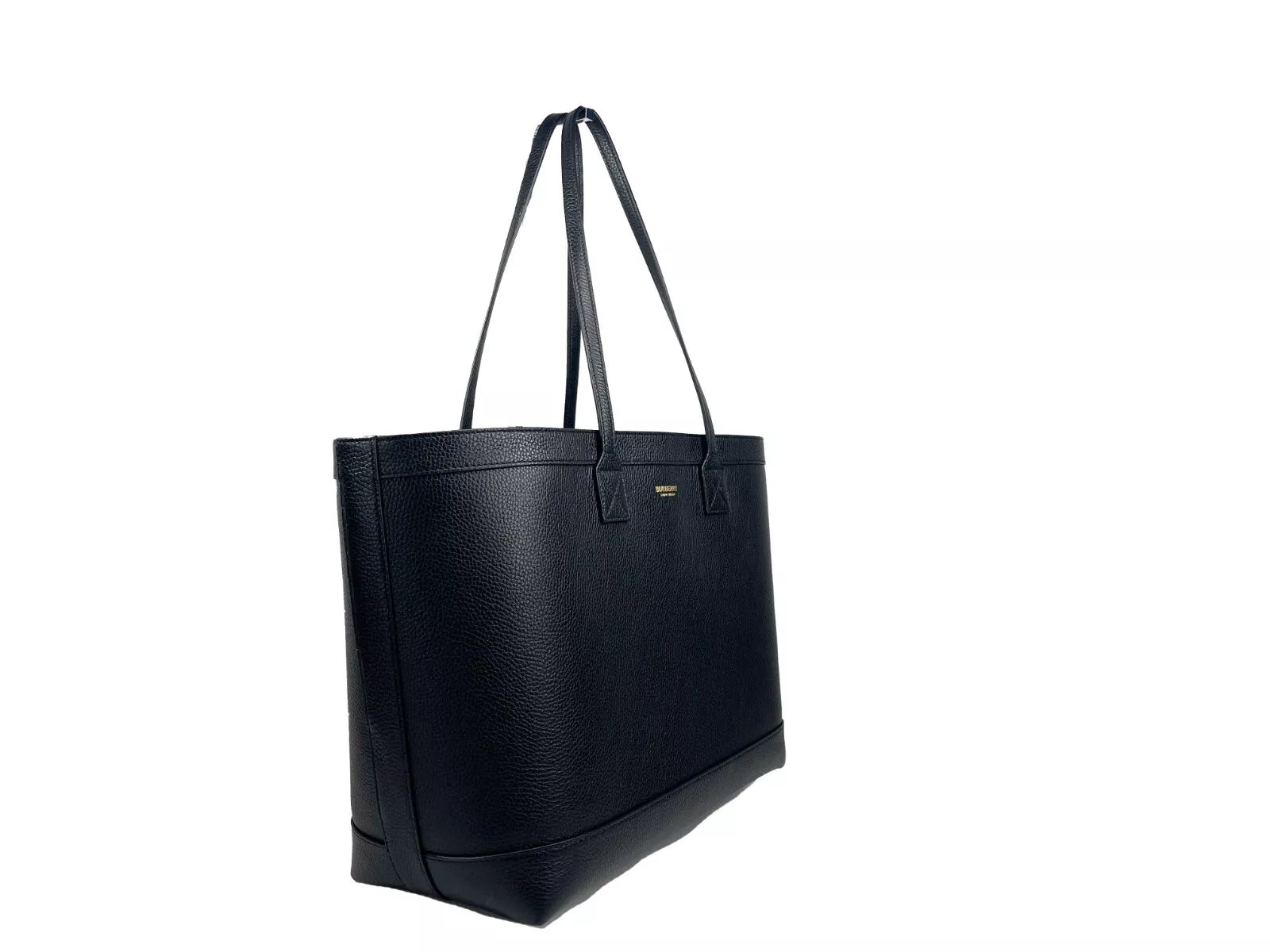 Burberry Medium Grainy Leather Tote Bag Black Purse