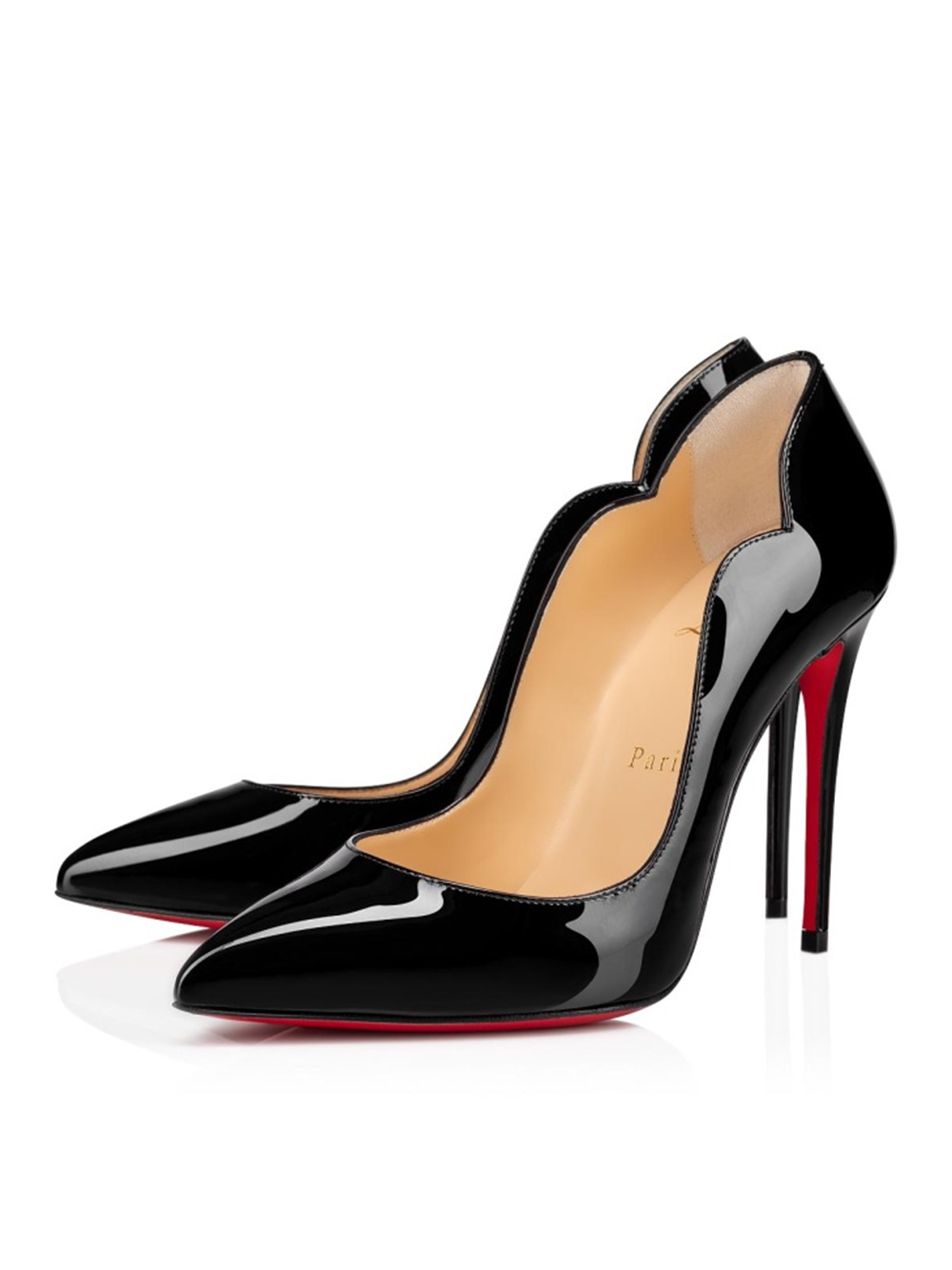 Christian Louboutin Patent Leather Hot Chick Black Pumps