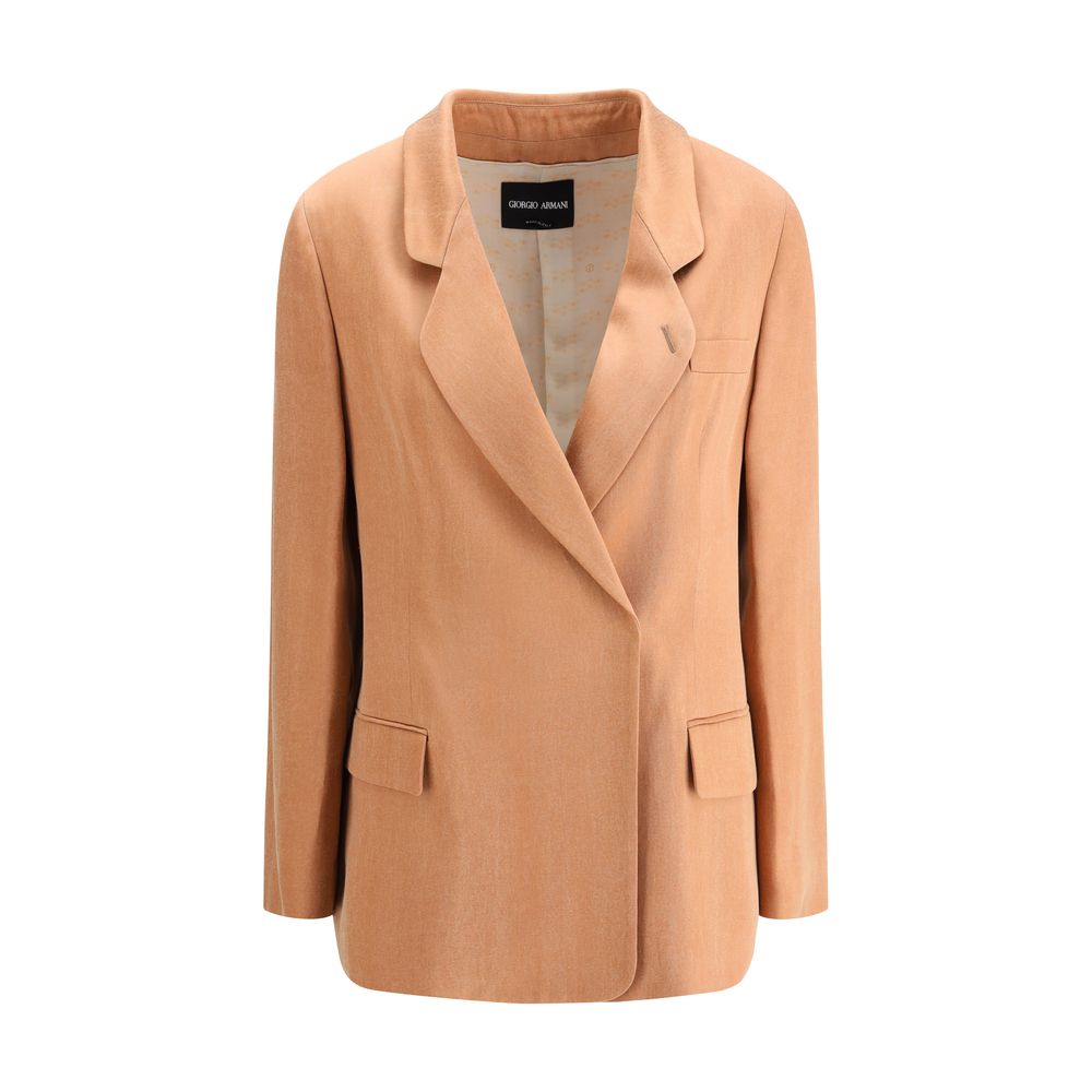 Giorgio Armani Double-Breasted Satin Blazer