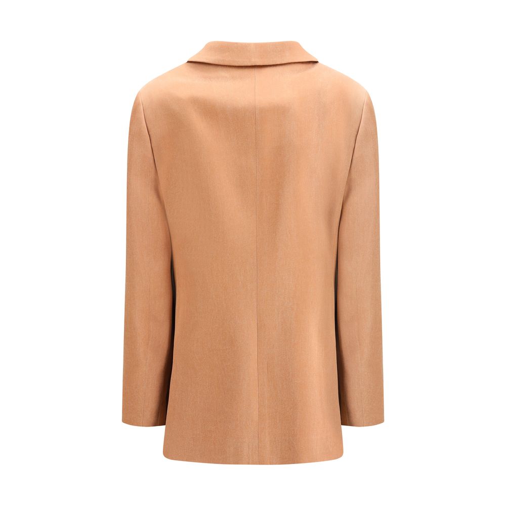 Giorgio Armani Double-Breasted Satin Blazer