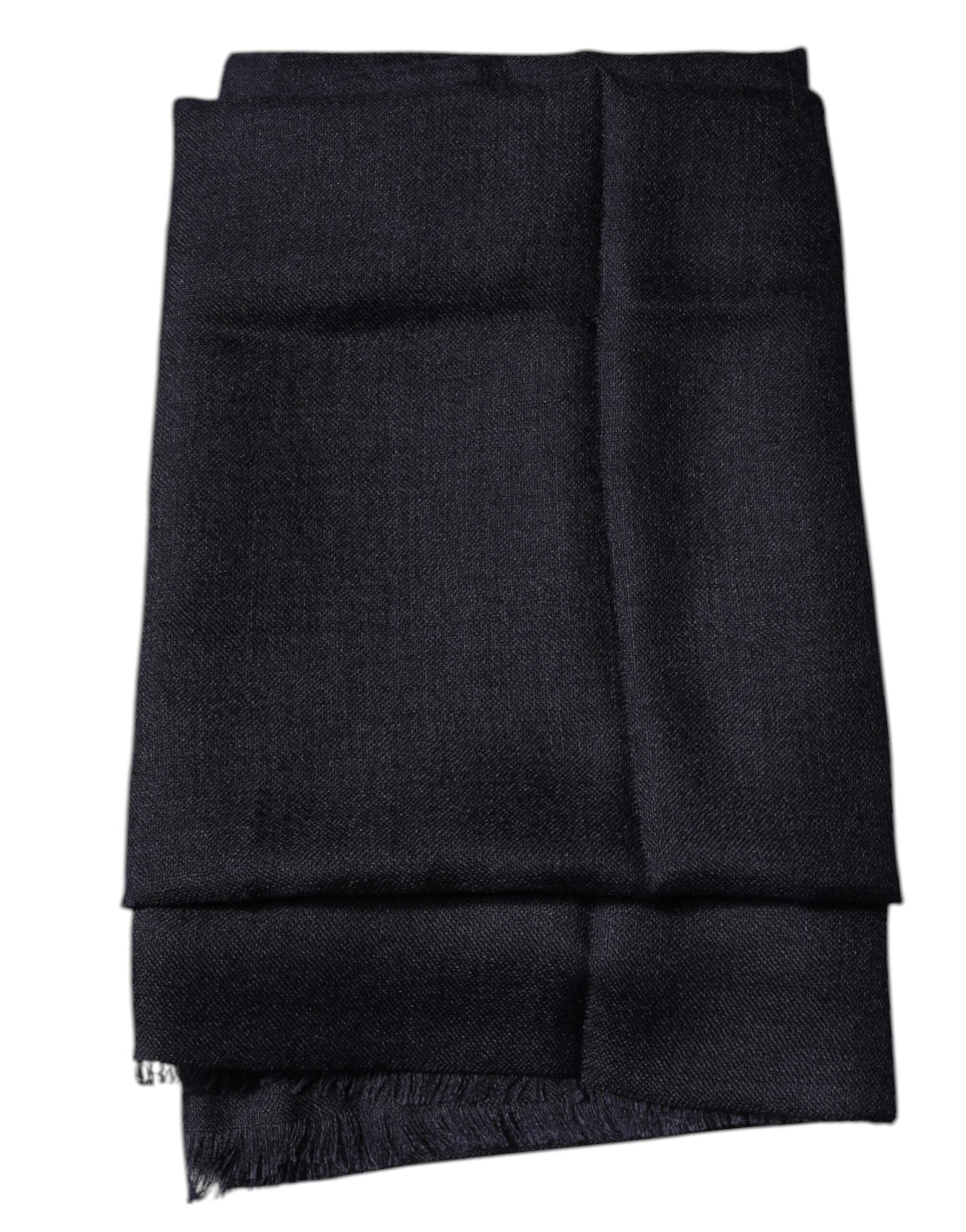 Dolce & Gabbana Cashmere Foulard Neck Wrap Shawl Black Scarf